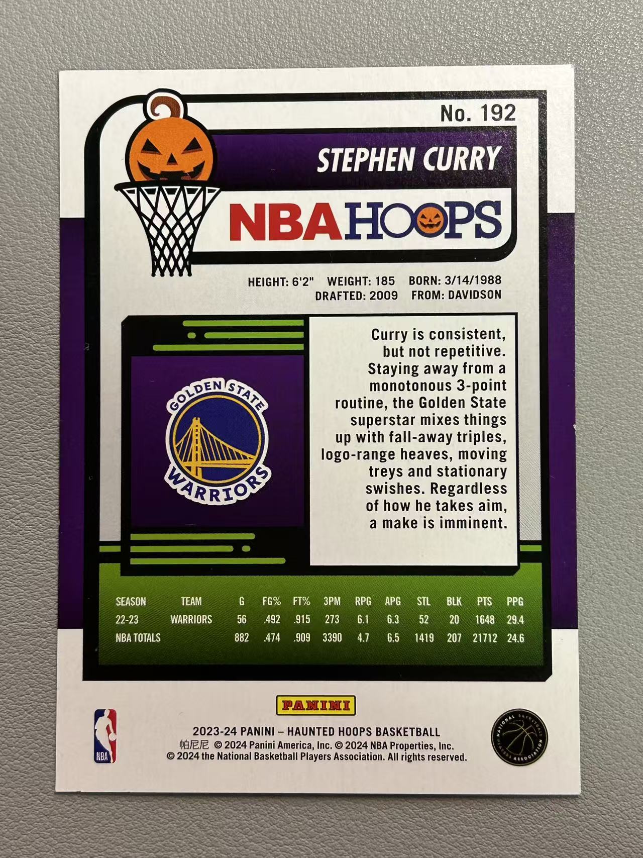 【阿泽代卖】2023-24 Panini Hoops Stephen Curry 勇士 史蒂芬 库里 小学生 三分神 选图巨帅 卡品如图 介意勿拍-硕哥
