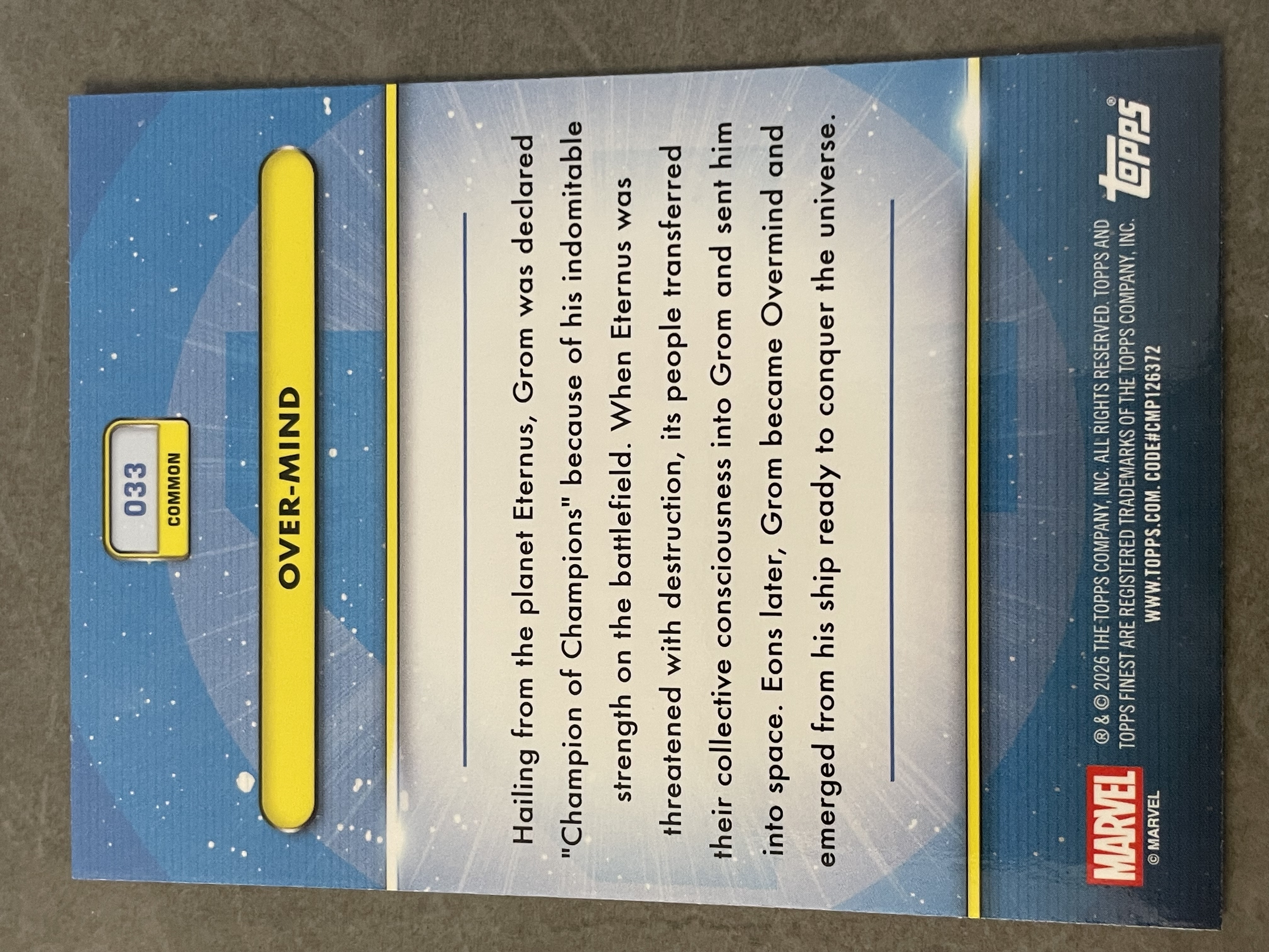 (T1)2026 TOPPS 漫威 COMMON MARVEL BASE 超脑 实卡好看 收藏凑套必备 卡品如图 !!!