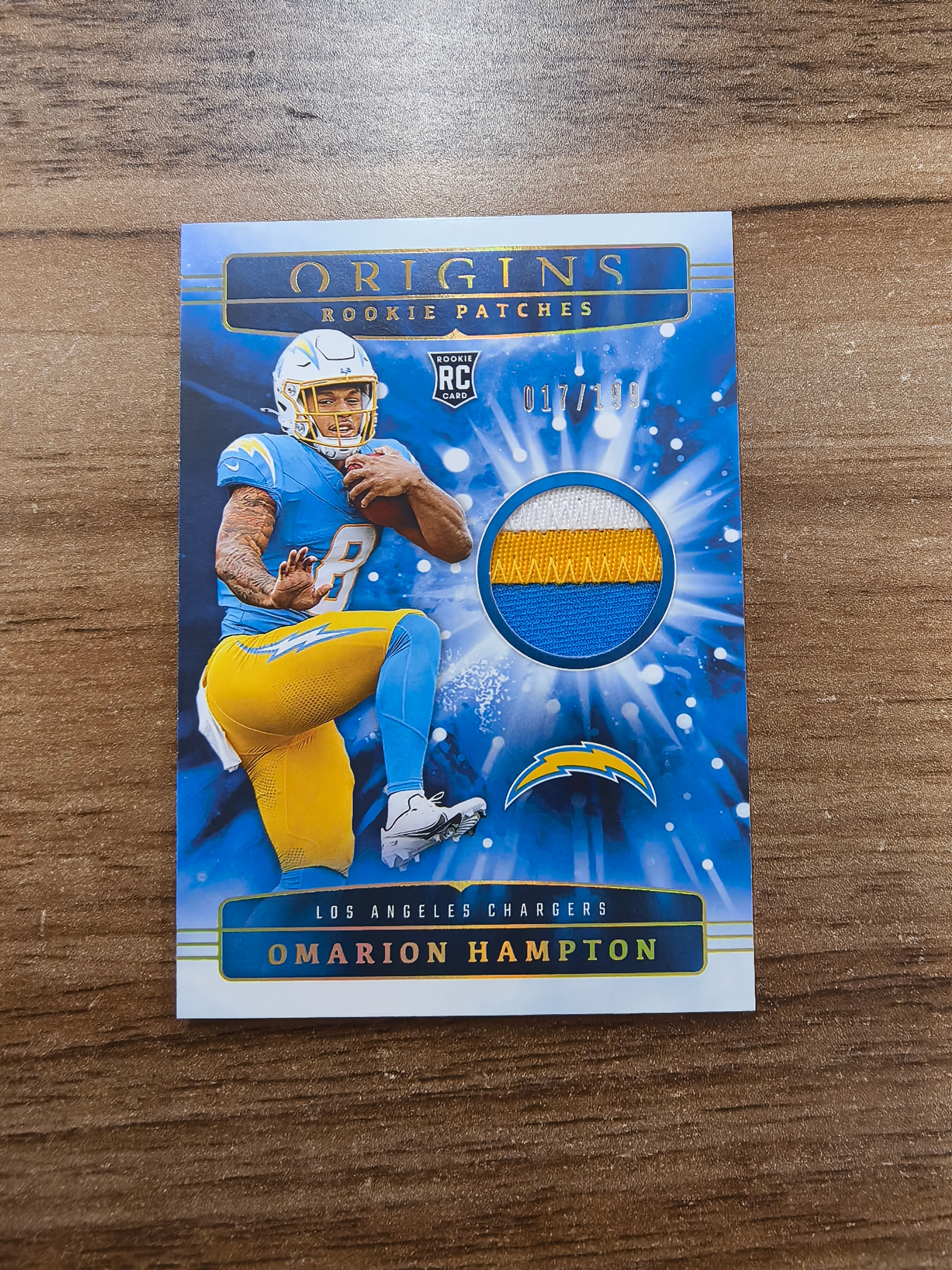 2025 Panini Origins Omarion Hampton RC 起源 橄榄球 奥马隆汉普顿 新秀 017/199编 物料球衣 暴力切割 实卡精美 卡品如图 收藏必入 流浪