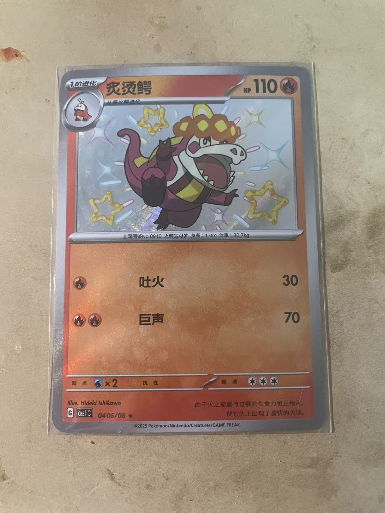 2024 Pokemon TCG 1 滚烫鳄 S闪 chs 宝可梦 简中 木水拍卖 231