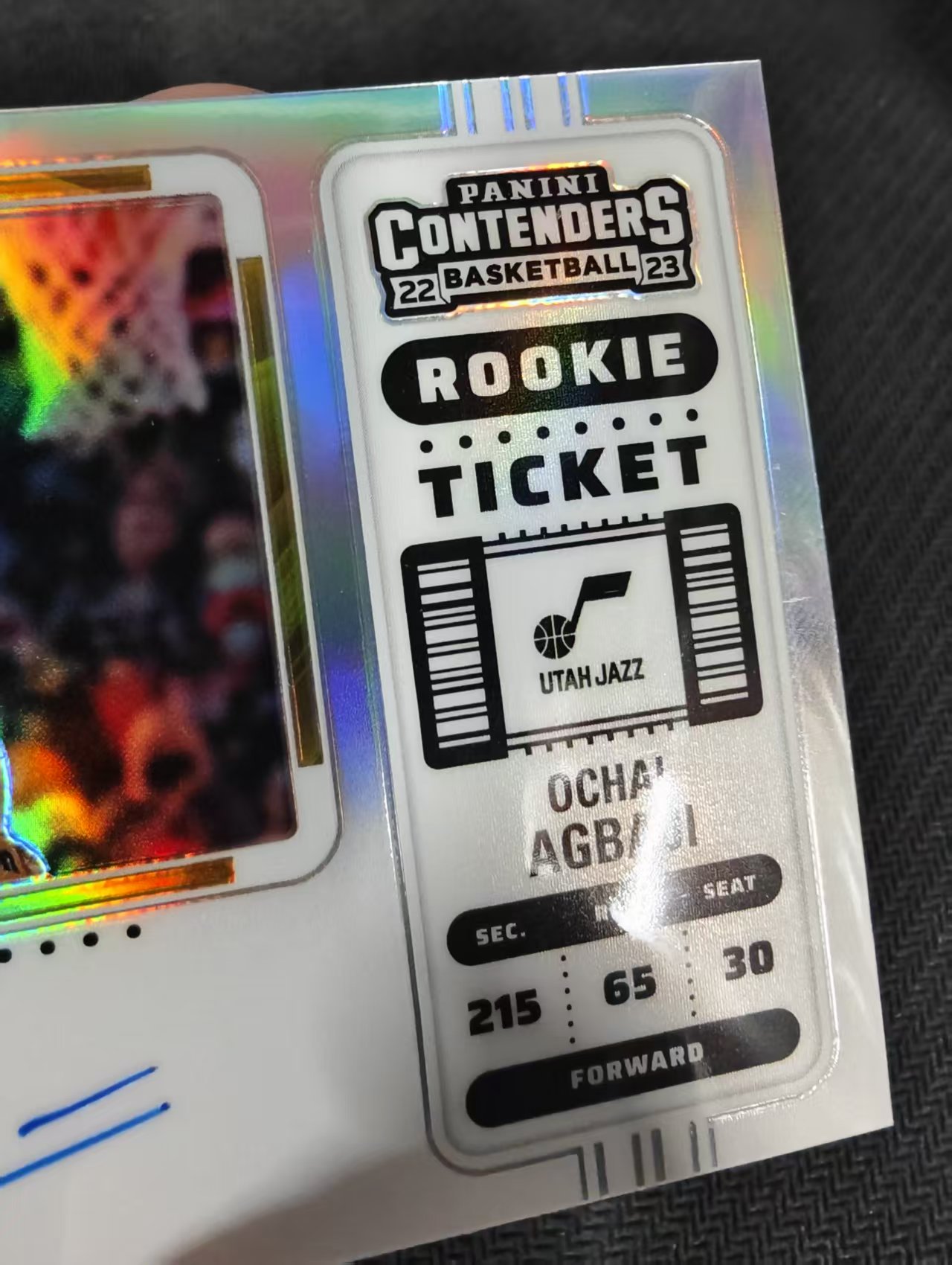 【汽水拍卖】2022-23 panini contenders ochai agbaji 球票 爵士 阿巴吉 rc 新秀 签字 卡签 银折 微瑕如图