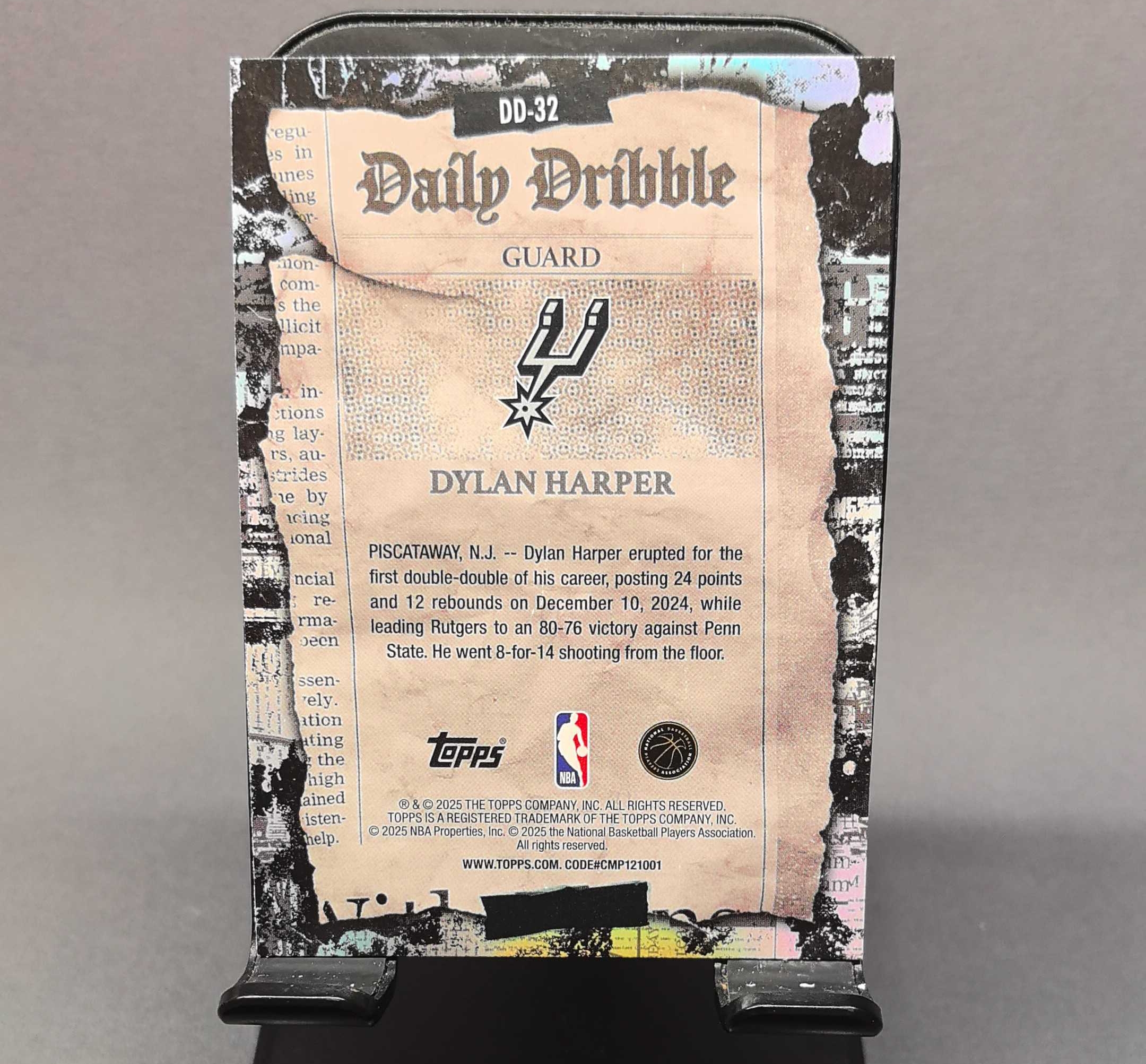 2025 Topps Jumbo Dylan Harper RC 迪伦 哈珀 topps 新秀 海报 杂志特卡 凑套 收藏 卡品如图