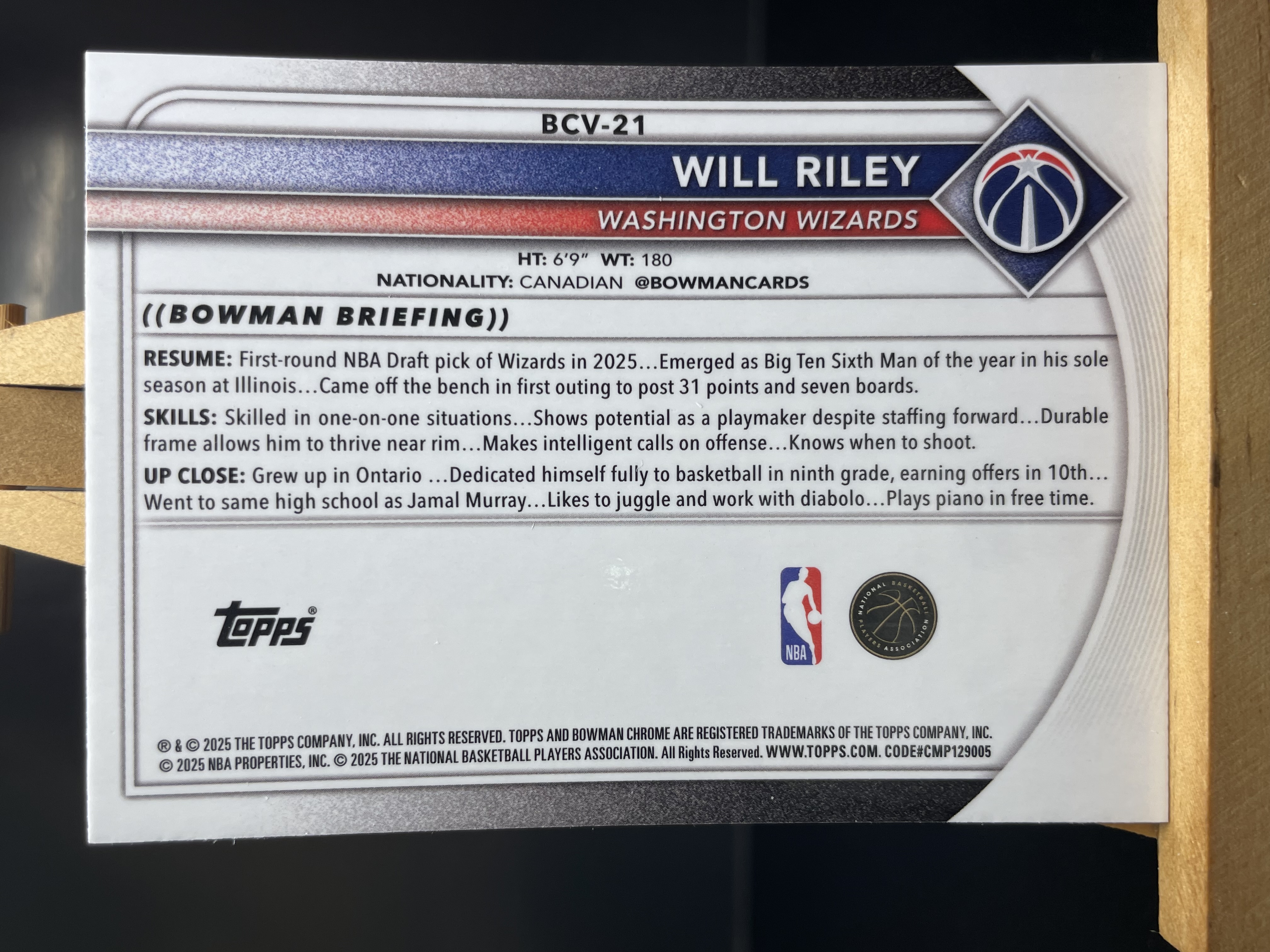 (A8) 2025 TOPPS MOJO折 新秀RC 威尔 莱利 奇才 近期大热球星 收藏凑套必备 卡品如图 !!!