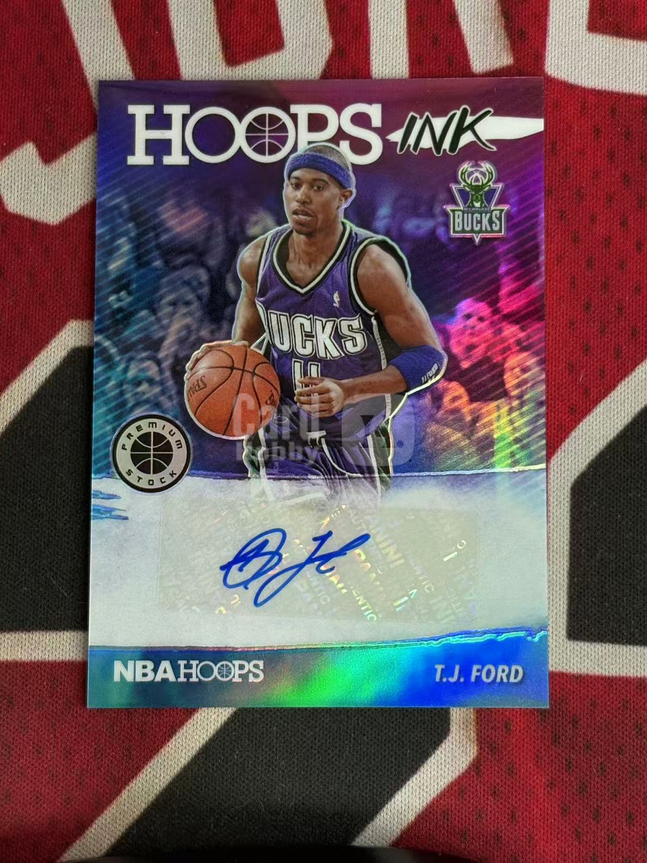 2019-20 PANINI HOOPS TJ FORD 雄鹿名宿 TJ福特 福德 签字卡 INK签 银折 折射 专收凑套必备【烂臭嘴拍卖】