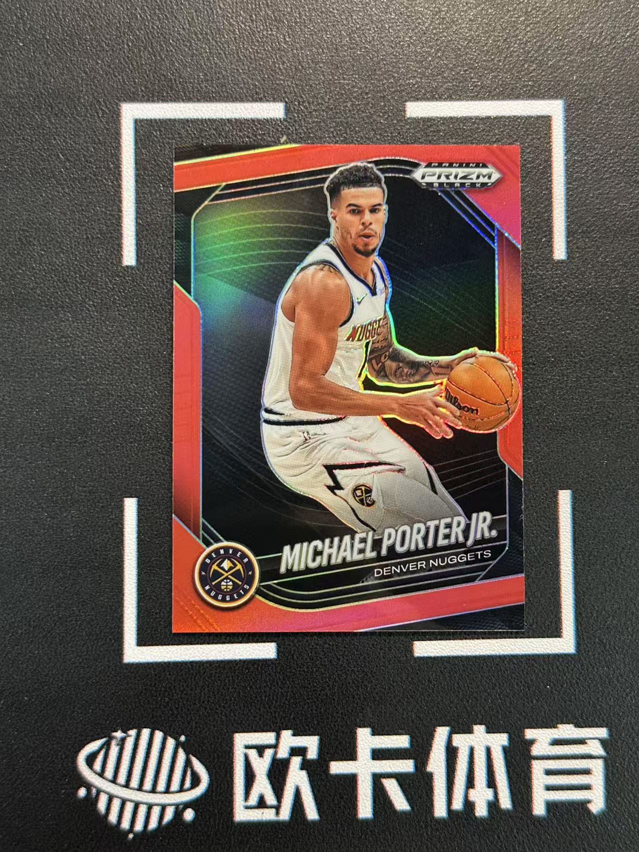 2024-25 Panini Prizm Black Michael Porter Jr. 【欧卡体育】pz 小迈克尔 波特 299编 红折 掘金 卡品如图(YDD)