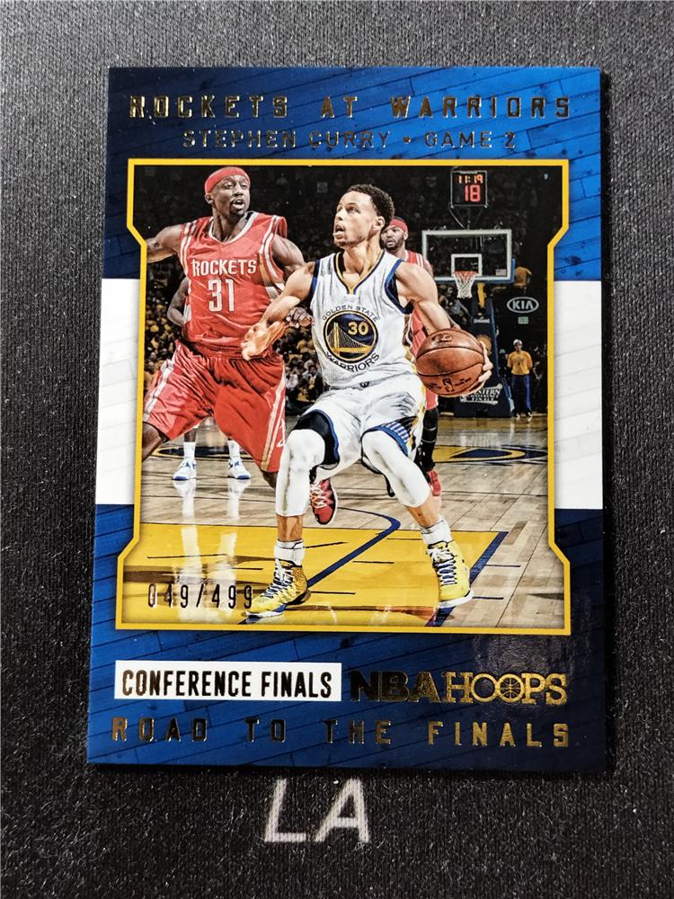 【LA拍卖】15-16 Panini Hoops Stephen Curry 斯蒂芬 库里 勇士 总冠军FMVP 历史三分王 75大超巨 Road to the Finals 总冠军之路 特卡 /499编 P71B
