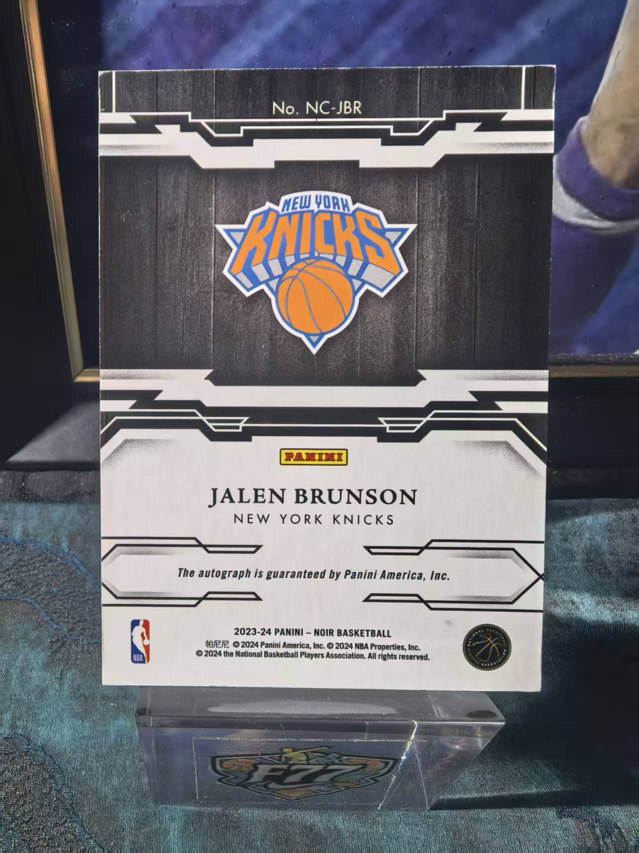 2023-24 Panini Noir Jalen Brunson 诺尔系列 尼克斯 布伦森 签字 卡签 20/35编 闪版 卡品如图 收藏必备 利利