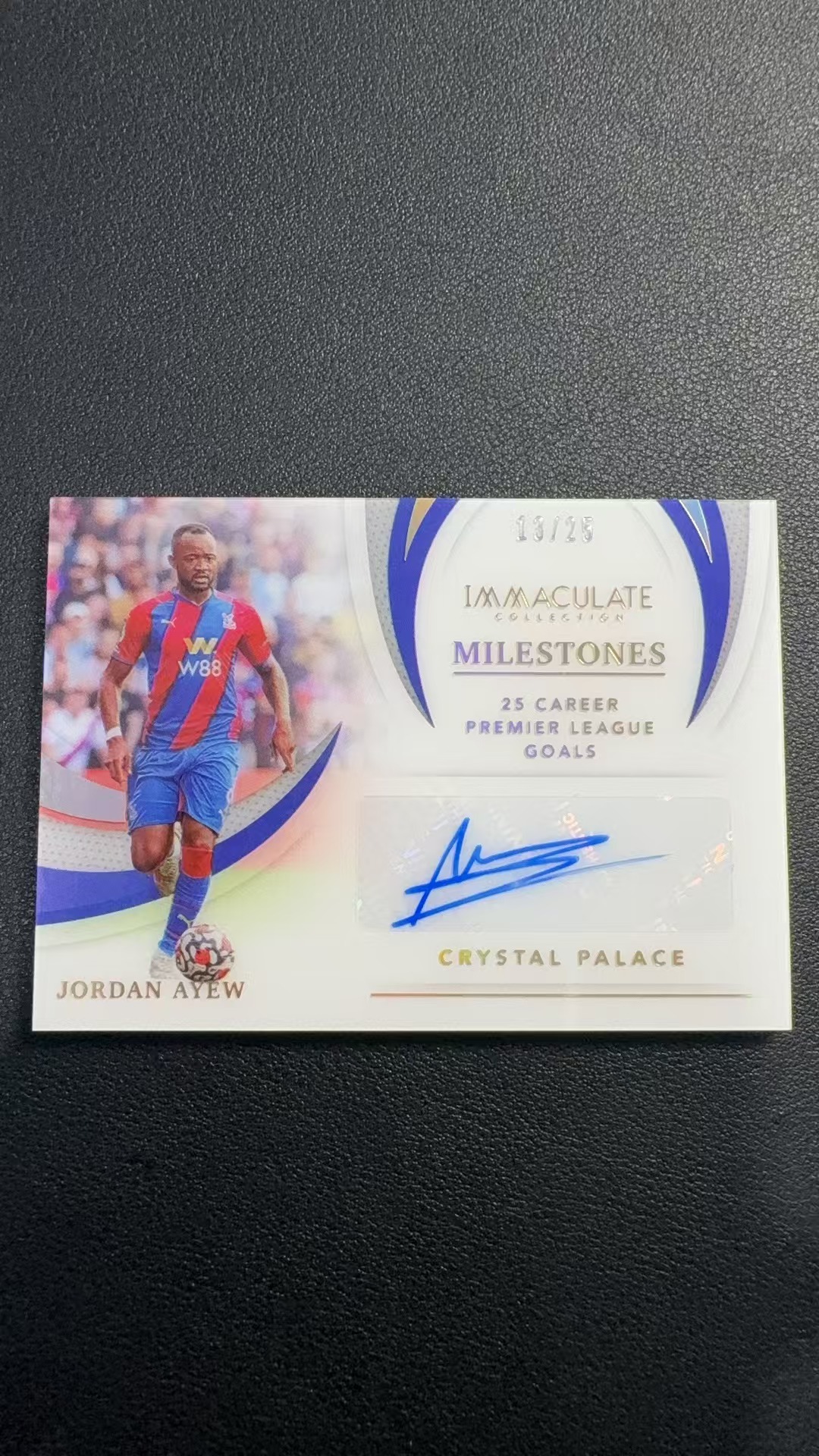 2021 Panini Immaculate Jordan Ayew 爱咪咪 乔丹 阿尤 里程碑 签字 25编 水晶宫 莱斯特城 狐狸城前锋卡品如图 xing