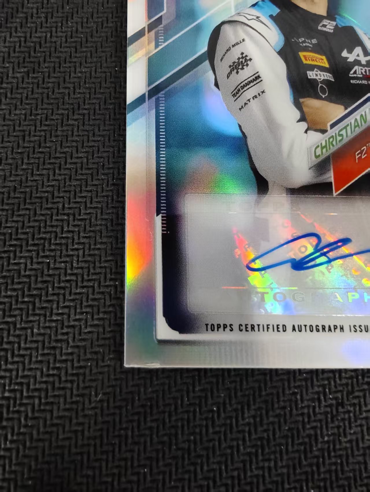 【汽水拍卖】2021 Topps Chrome F1 Christian Lundgaard 克里斯蒂安 伦德加德 银折 签字 398编 边角瑕疵