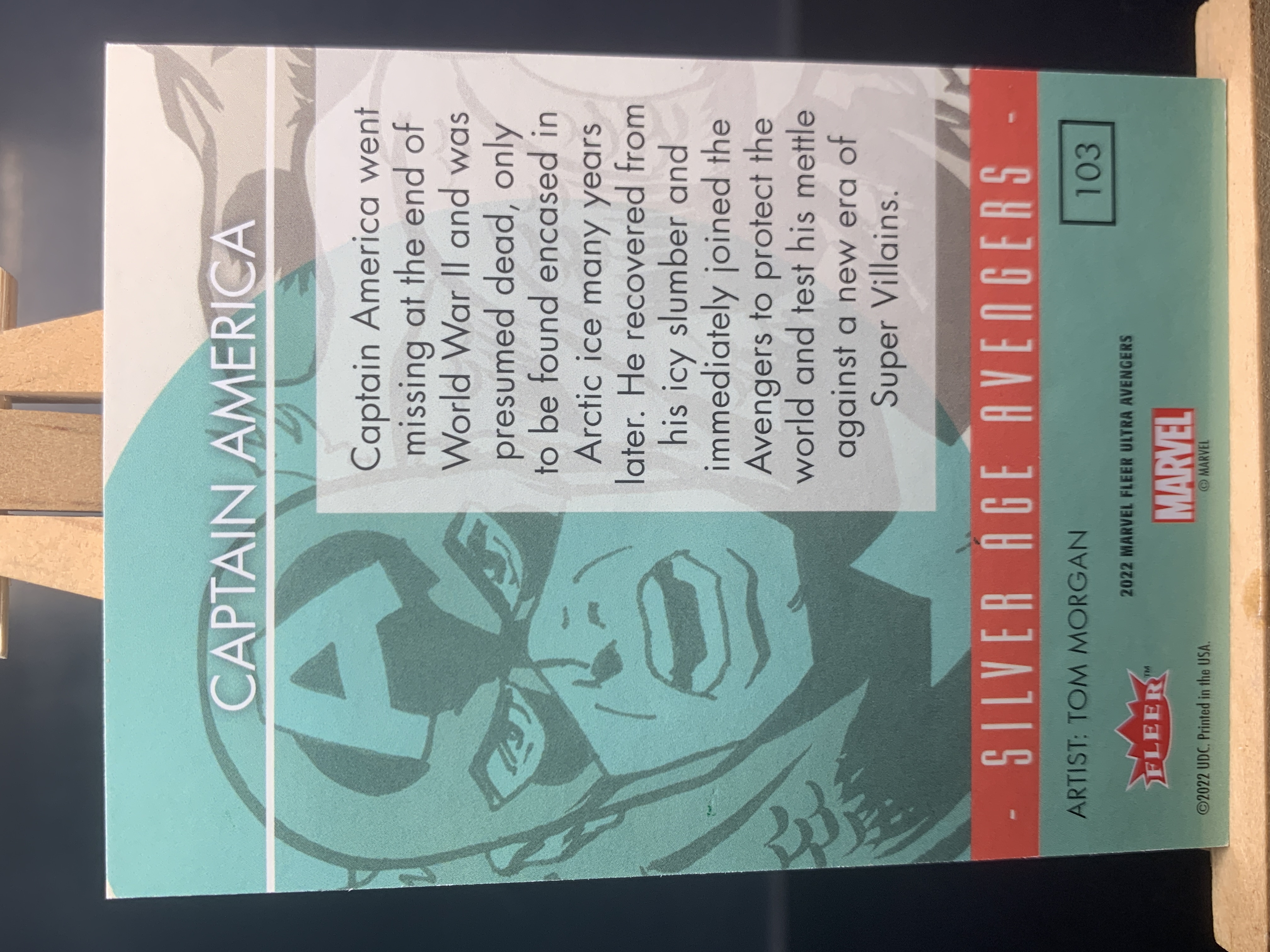 (B5) 2022 FLEER MARVEL 漫威 特卡 美国队长 实卡好看 收藏凑套必备 边角小白 !!!