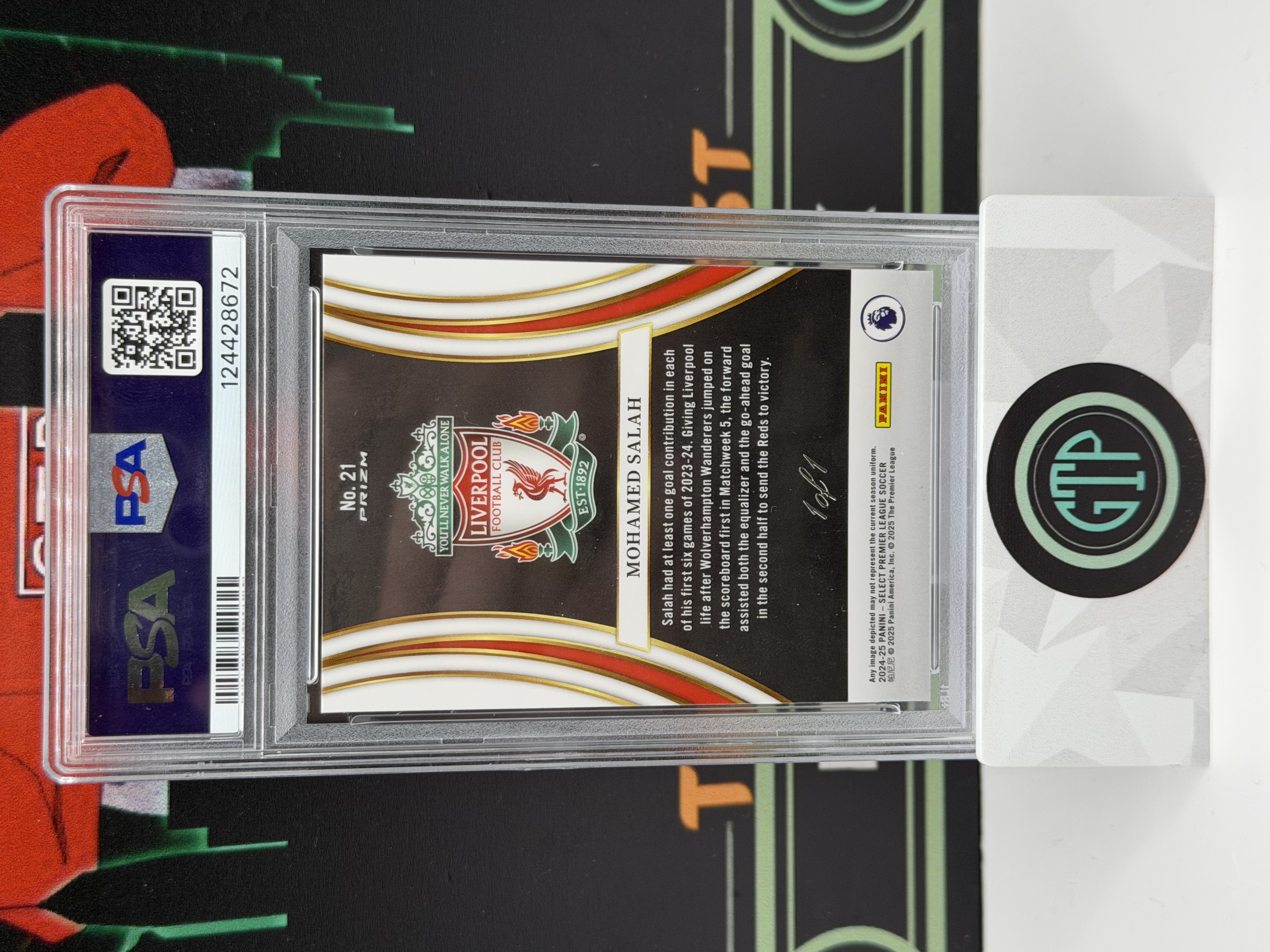 【GTP】2024-25 Panini Select PL Mohamed Salah 萨拉赫 Equalizers Black 1/1 1of1 PSA 10 独一无二 超级一编 利物浦 红军 埃及 英超传奇 SSP 超短印