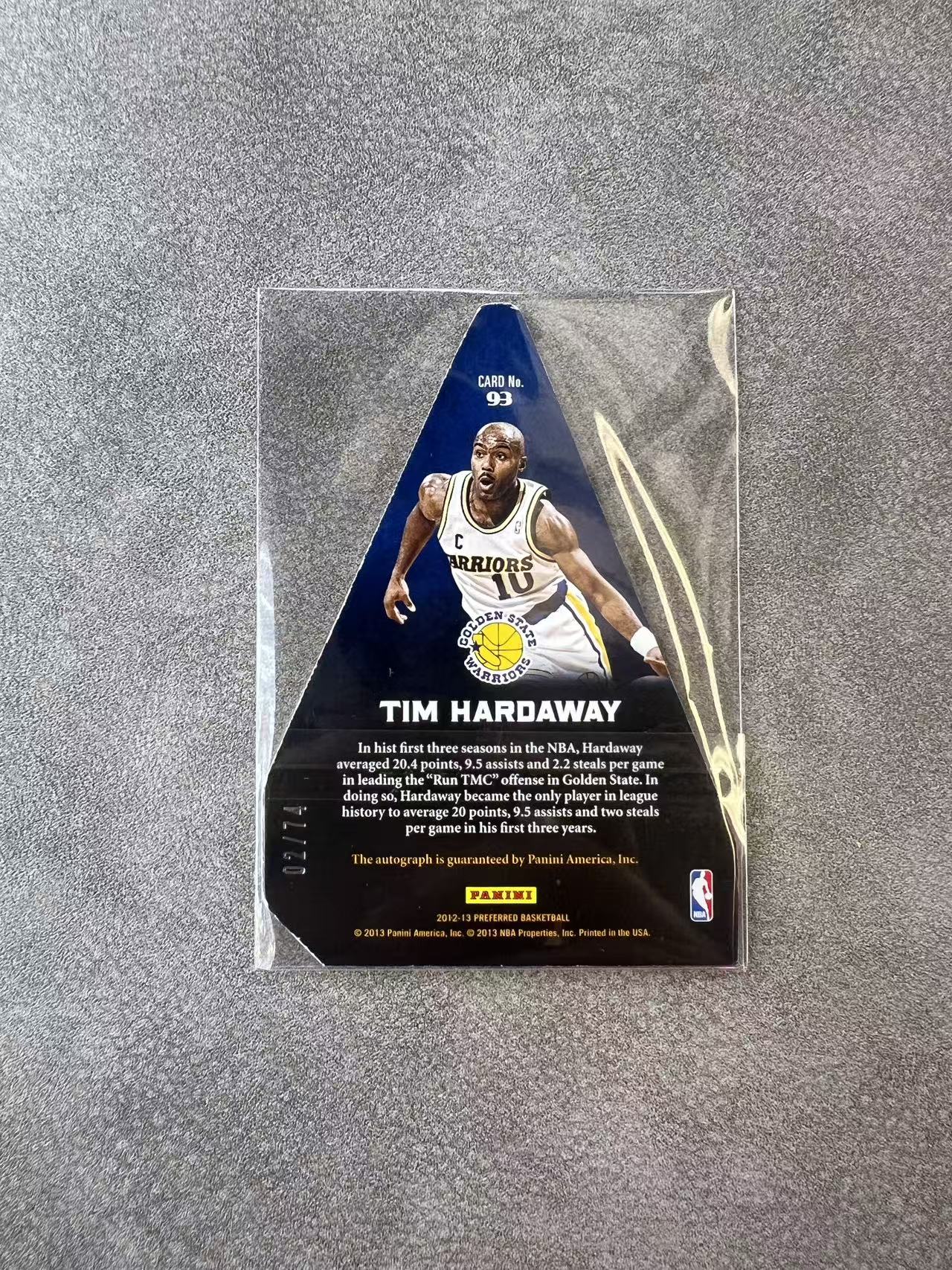 6397【330球星卡实体店代卖】panini 12-13 PREFERRED 皇冠 蒂姆哈达威(Tim Hardaway)异形 签字 AUTO 卡签 02/74编 仅顺丰寄付(UK23)