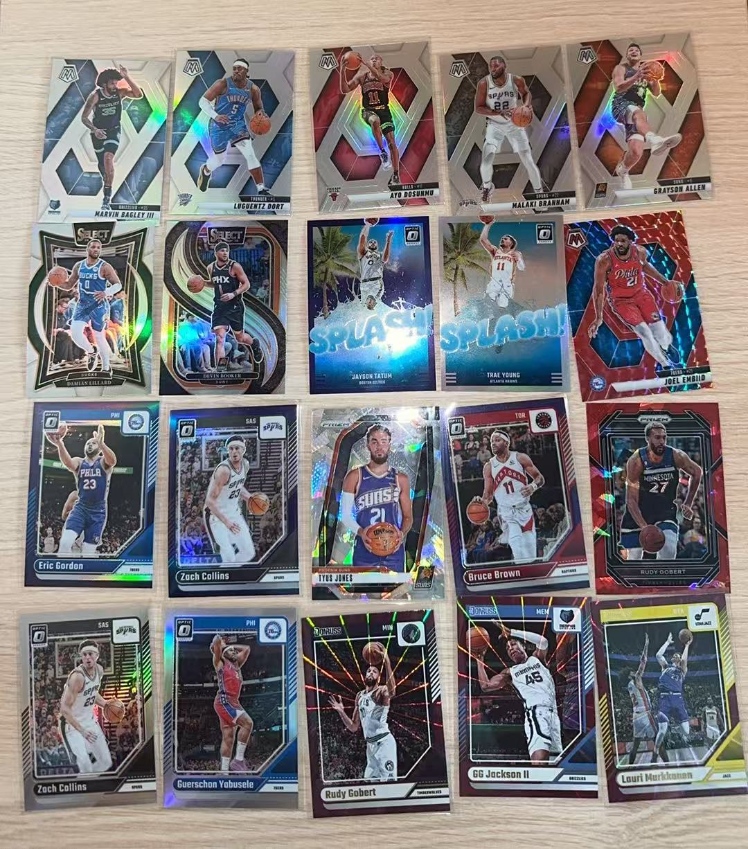 多年份 多系列 利拉德/布克/塔图姆/特雷杨/恩比德等20张折射 LOT 银折 碎冰折 马赛克折各种折 lot 打包 不保卡品【LUO】