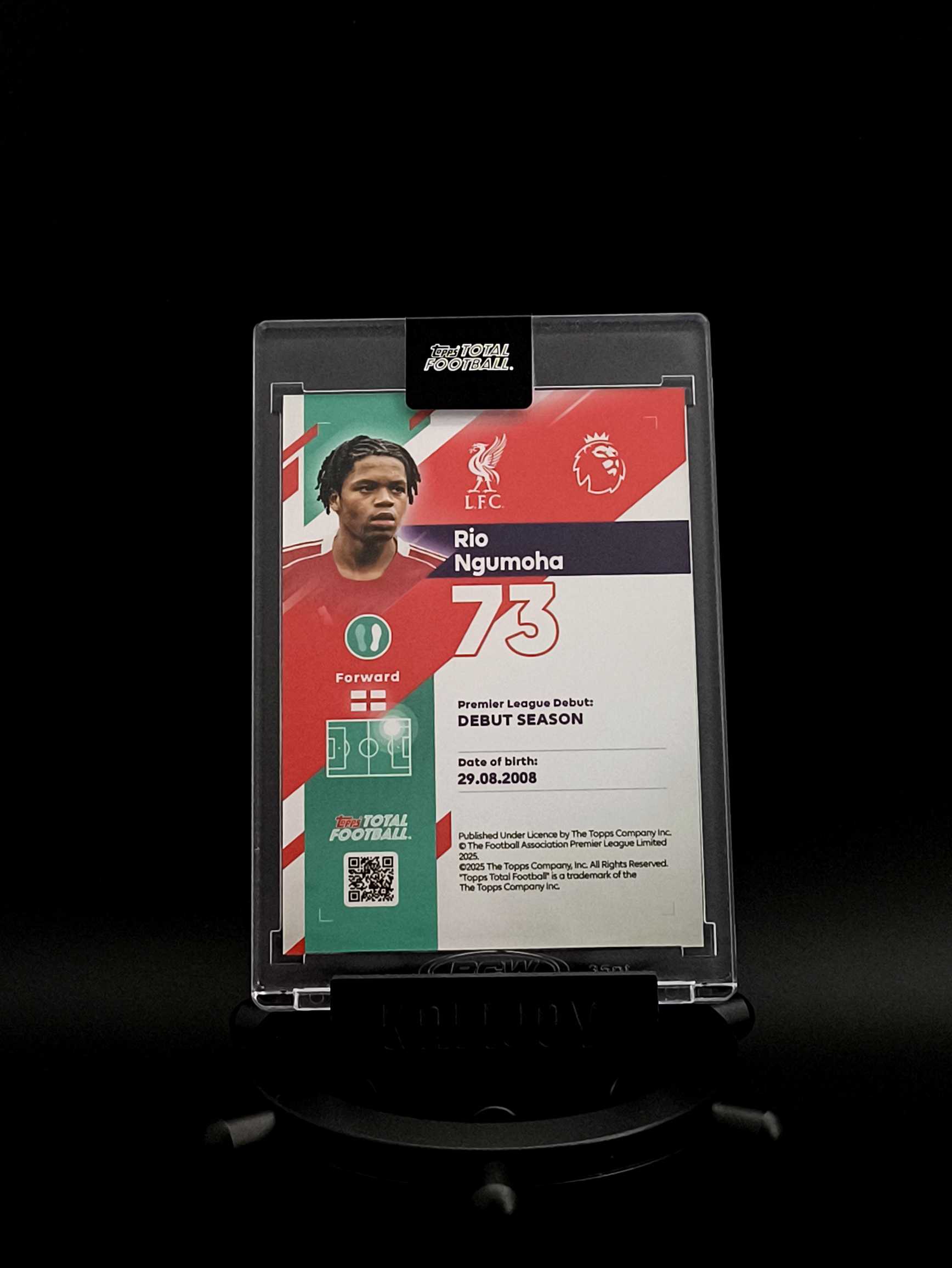 2025-26 Topps Total Football Rio Ngumoha 里奥・恩古莫哈 RC 利物浦超新星 恩古莫哈 利物浦 红军 英格兰 6/10编 TTF 原封砖