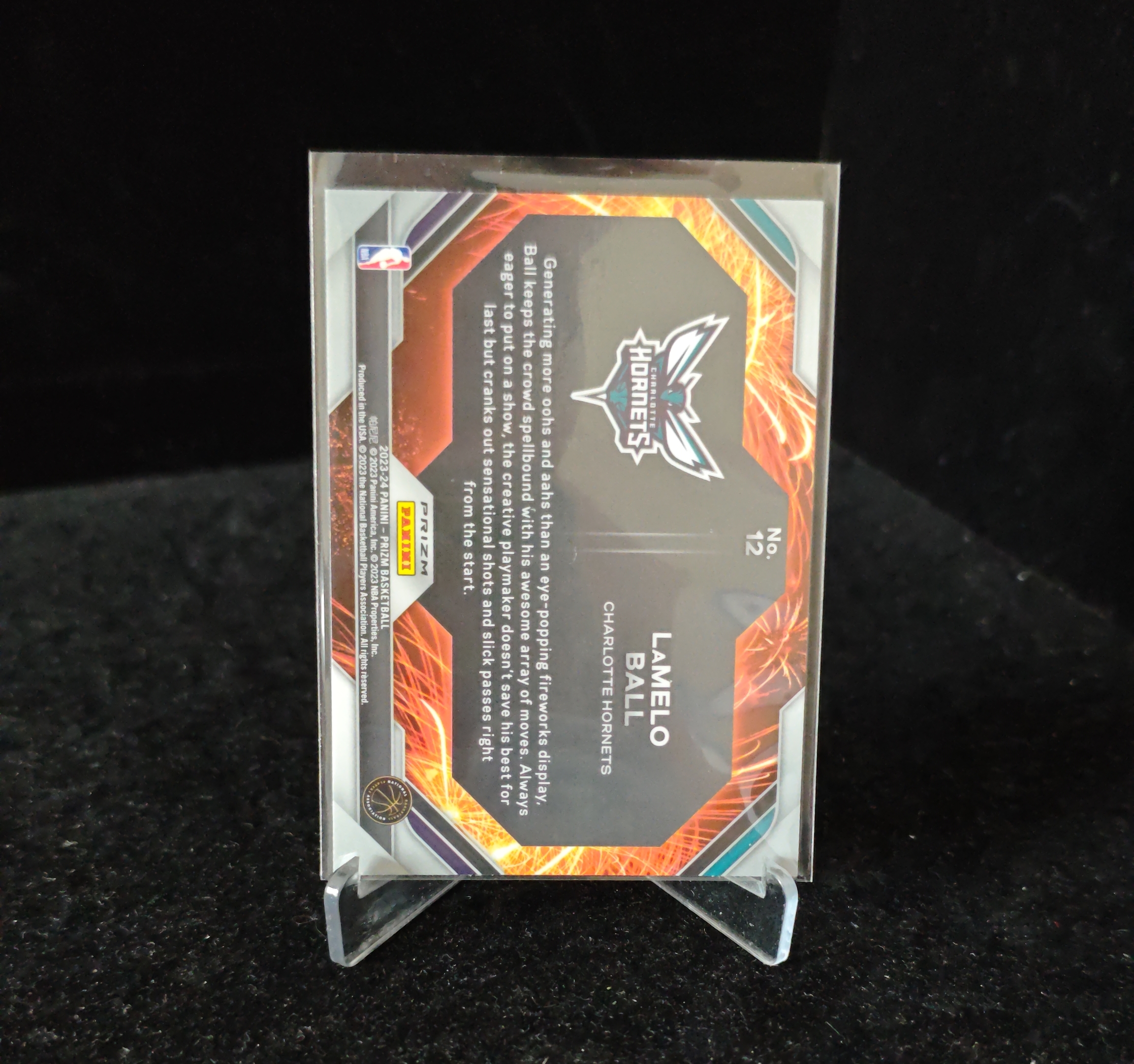 2023-24 Panini Prizm LaMelo Ball #12 拉梅洛鲍尔 夏洛特黄蜂 卡品如图