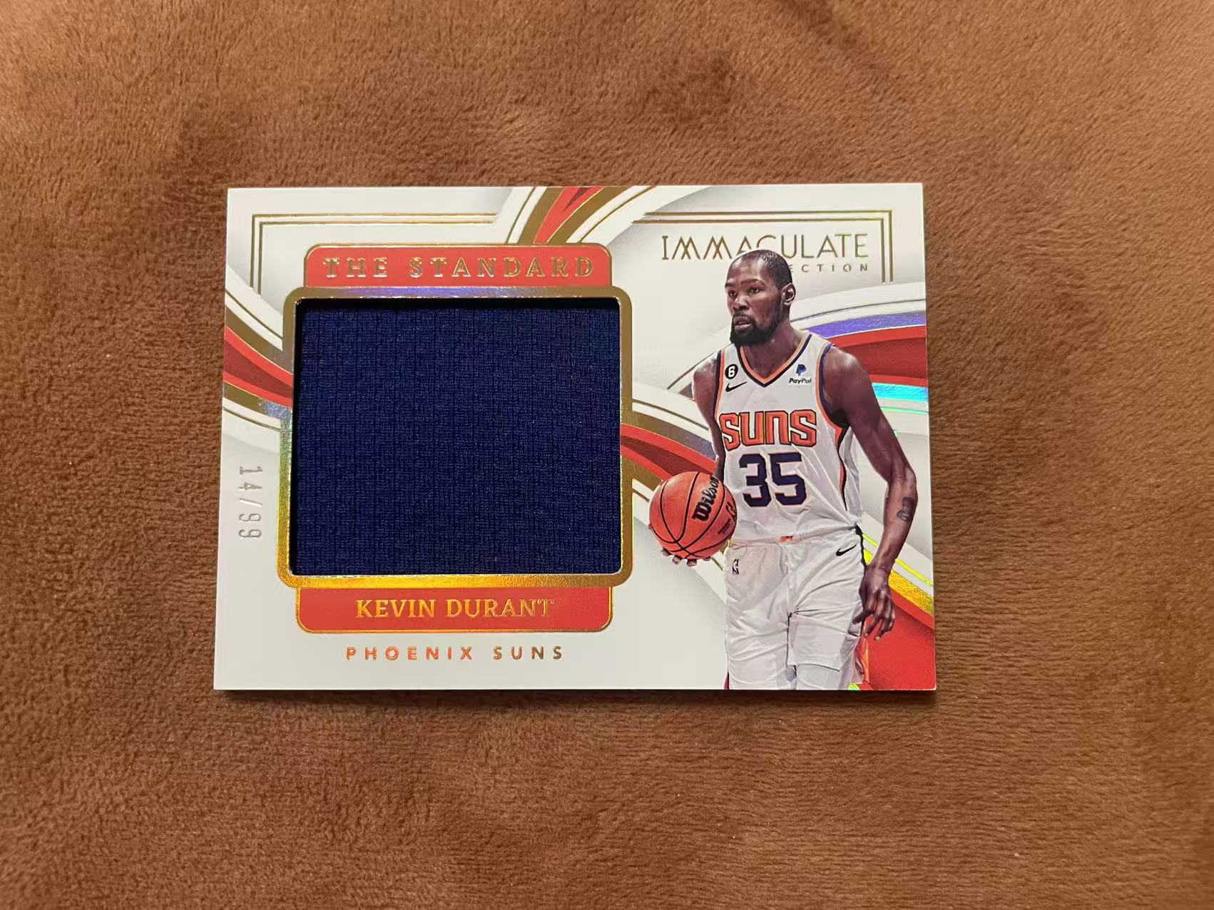 2022-23 Panini Immaculate Kevin Durant imm爱咪咪 太阳 凯文 杜兰特 KD死神书包The Standard 大窗GU球衣 落场切割 patch 99编【z】