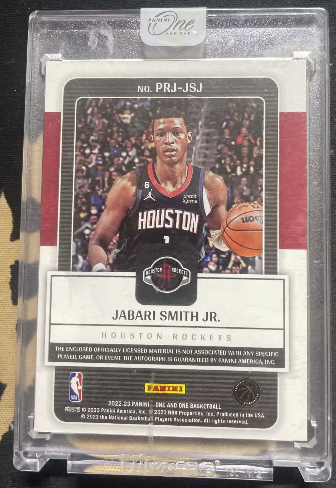 2022-23 Panini One and One Jabari Smith Jr. 小贾巴里·史密斯 火箭 rc 新秀年 one系列 rpa 99编 签字 卡签 球衣 物料 镜面(猴子卡社)