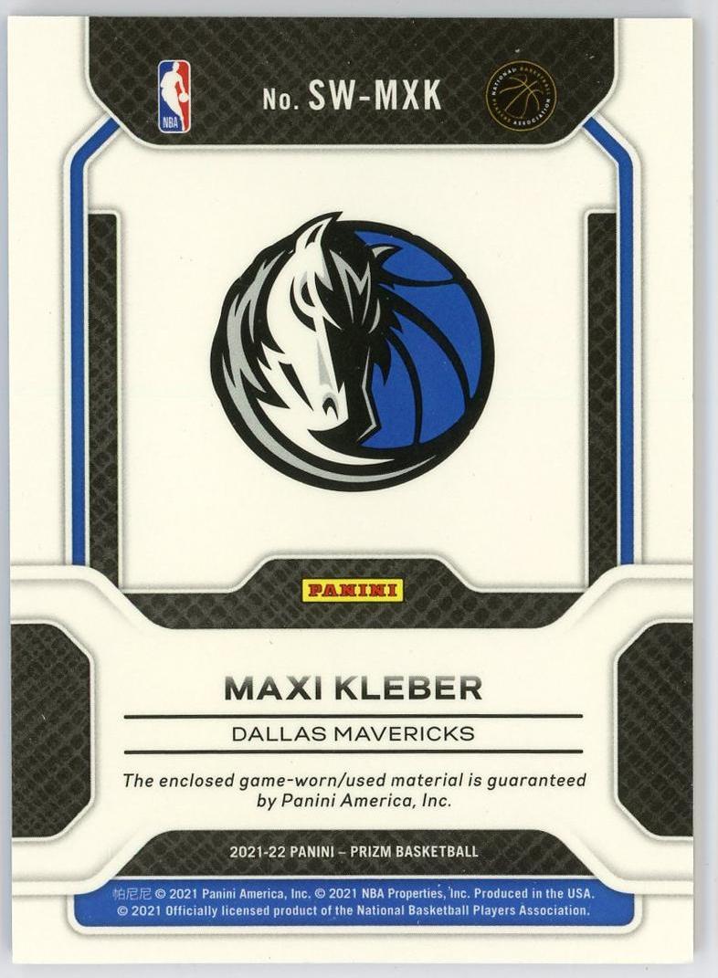 2021-22 Panini Prizm Maxi Kleber 马克西克勒贝尔 pz 亲穿 球衣 物料 独行侠 克莱伯 卡品如图 0MJ9