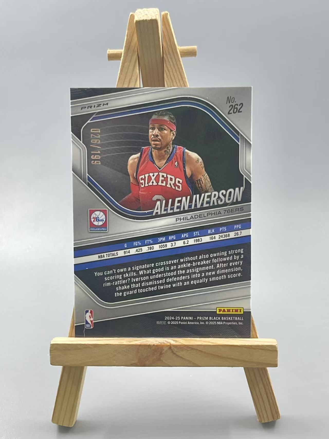 2024-25 Panini Prizm Allen Iverson 【虾米】pz 76人 阿伦 艾佛森 199编 折射 蓝折 瑕疵如图 收藏必备 点点