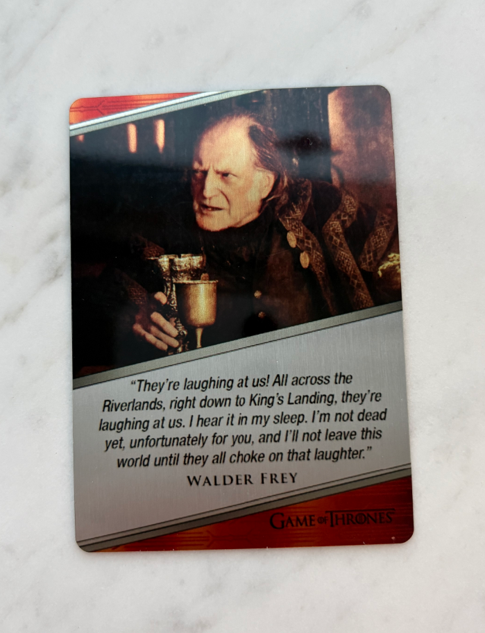 2022 Other Game of Thrones David Bradley HBO 权游 权利的游戏 权力的游戏 冰与火之歌 瓦德佛雷 台词铁板 实卡漂亮 凑套必备