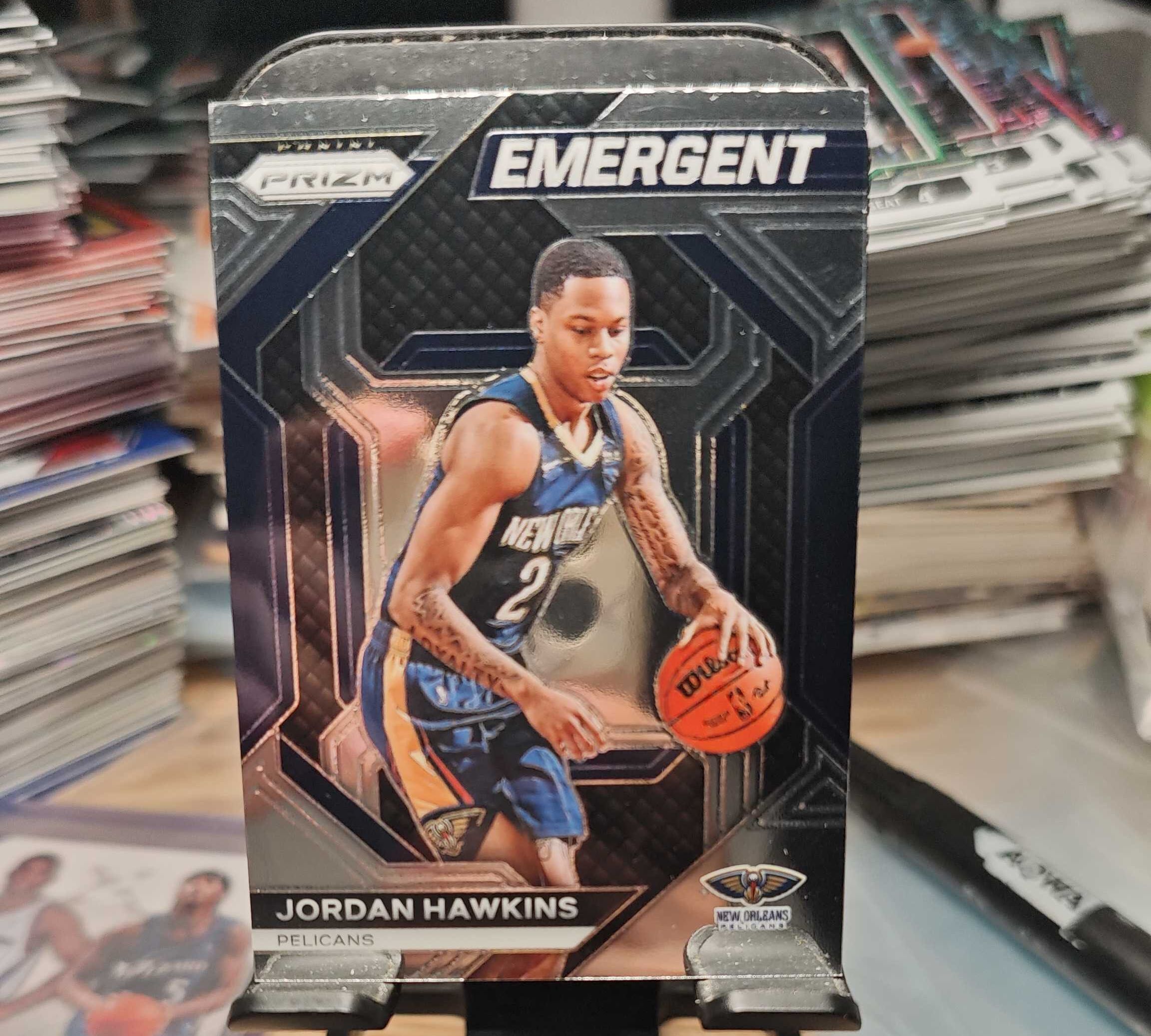 2023-24 Panini Prizm Jordan Hawkins RC 鹈鹕新秀乔丹霍金斯，pz特卡，潜力新秀，未来可期，卡品瑕疵如图