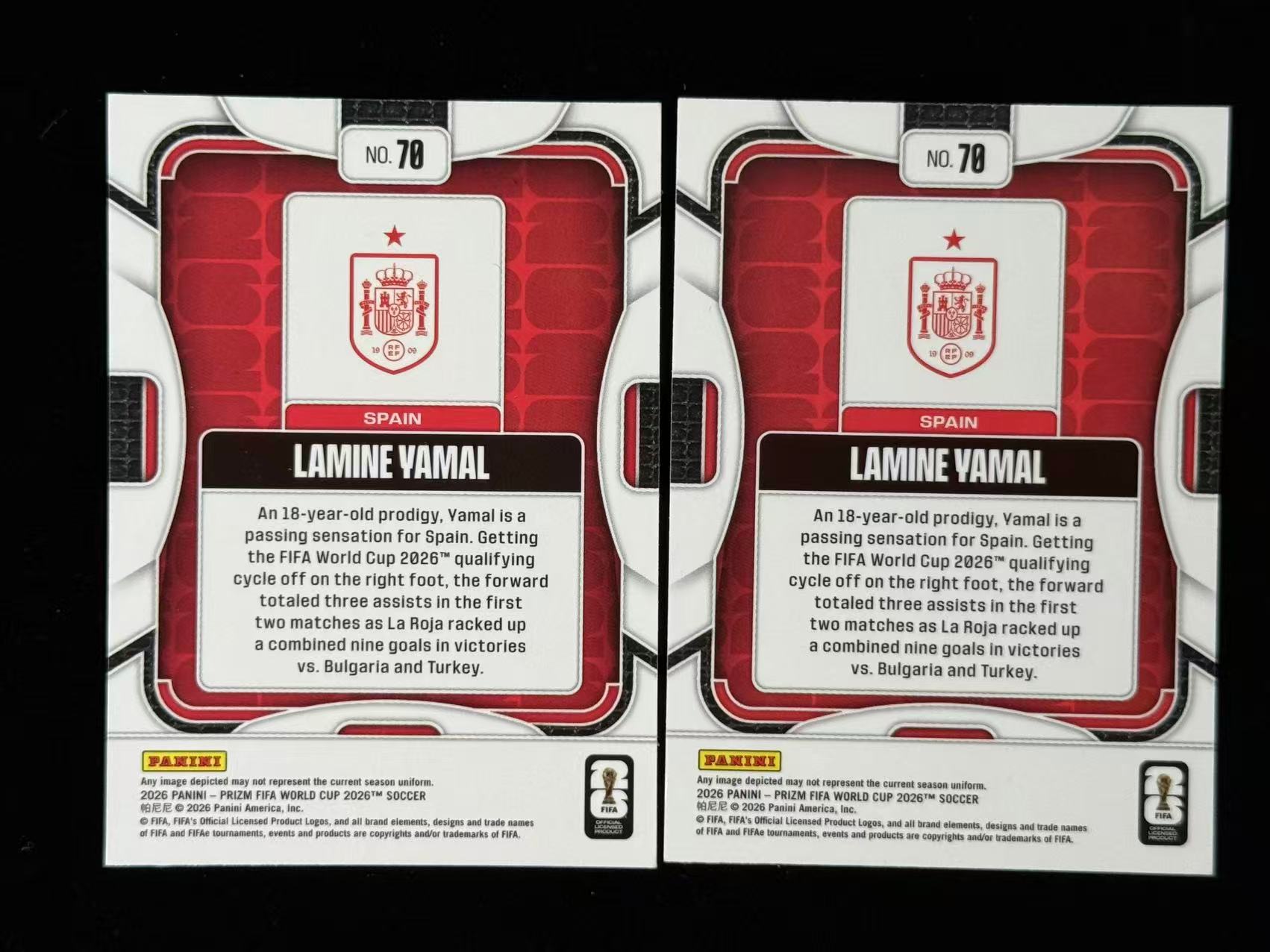 2026 Panini 拉明 亚马尔 西班牙 巴萨 世界杯PZ base 一图打包出售 卡品不保 #KEITH# 719