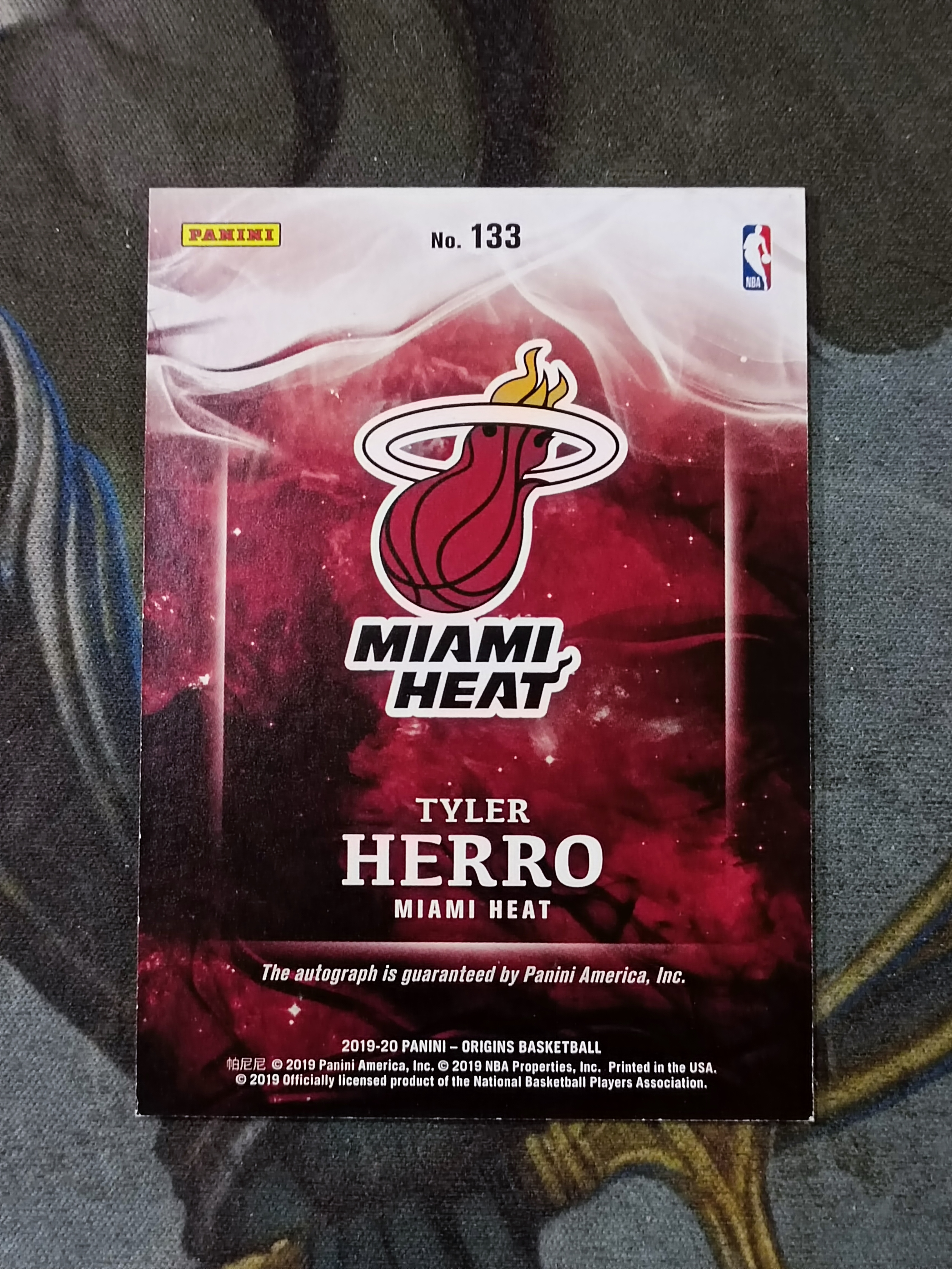 2019-20 Panini Origins Tyler Herro RC 泰勒希罗 新秀签 起源 亲笔签名签字 卡签 AUTO 热火(品墨见大图小瑕)《苏州卡通》J【MJ】