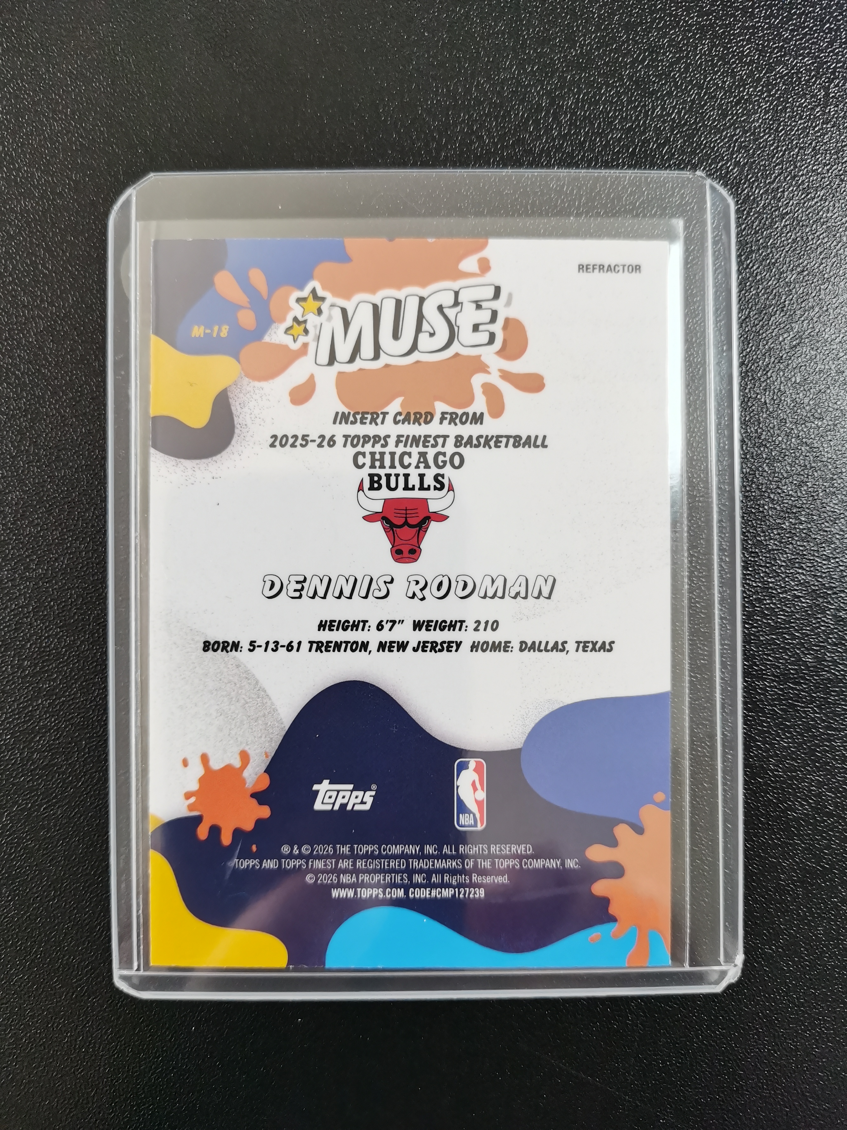 2025-26 Topps Finest Dennis Rodman 大虫 丹尼斯罗德曼 公牛 传奇名宿 银折 收藏凑套 卡品如图 免费代拍WW