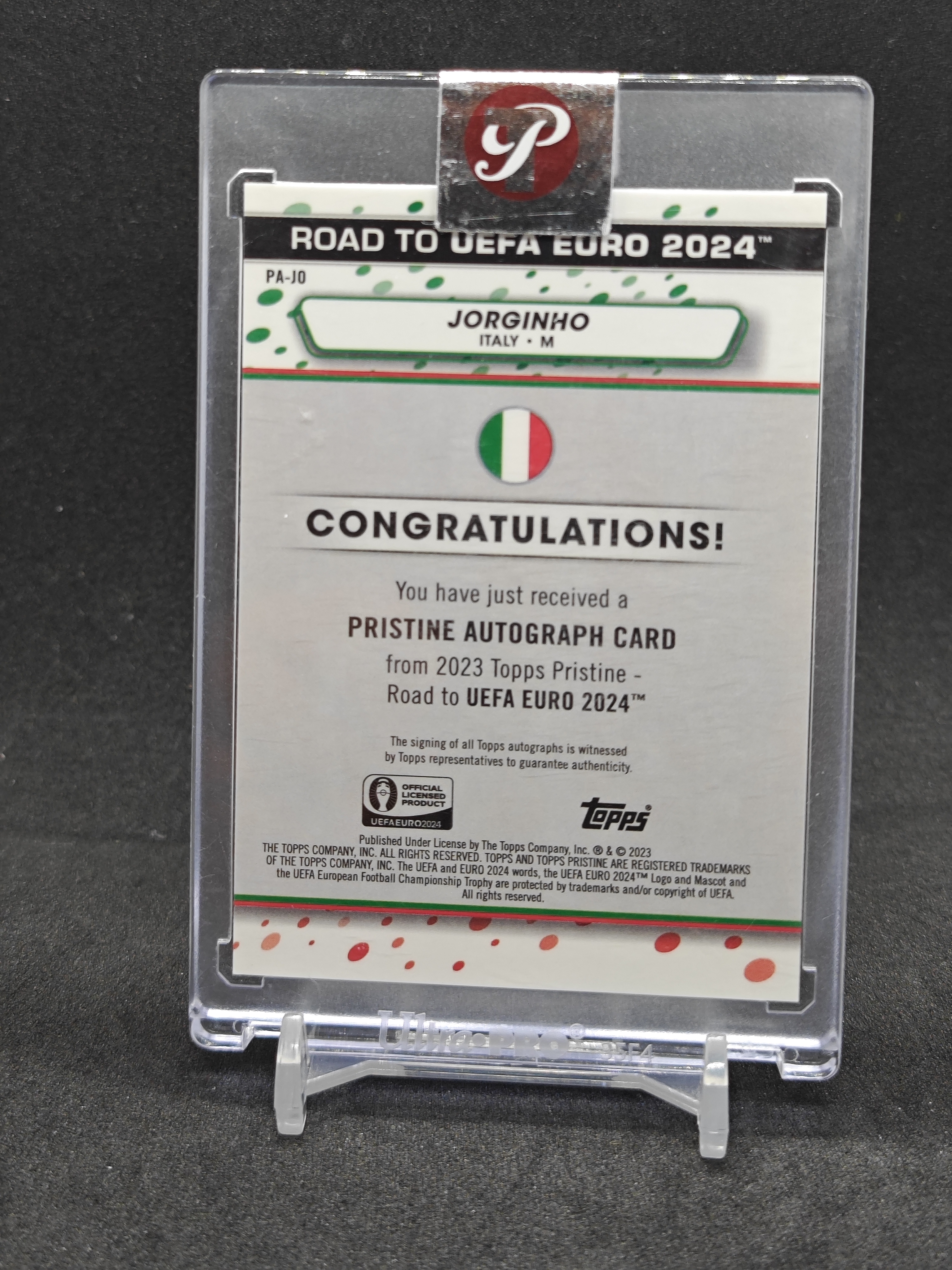 【银折 签字】2024 Topps Pristine 欧洲杯 太古 原封转 意大利 切尔西 阿森纳 若日尼奥 Jorginho