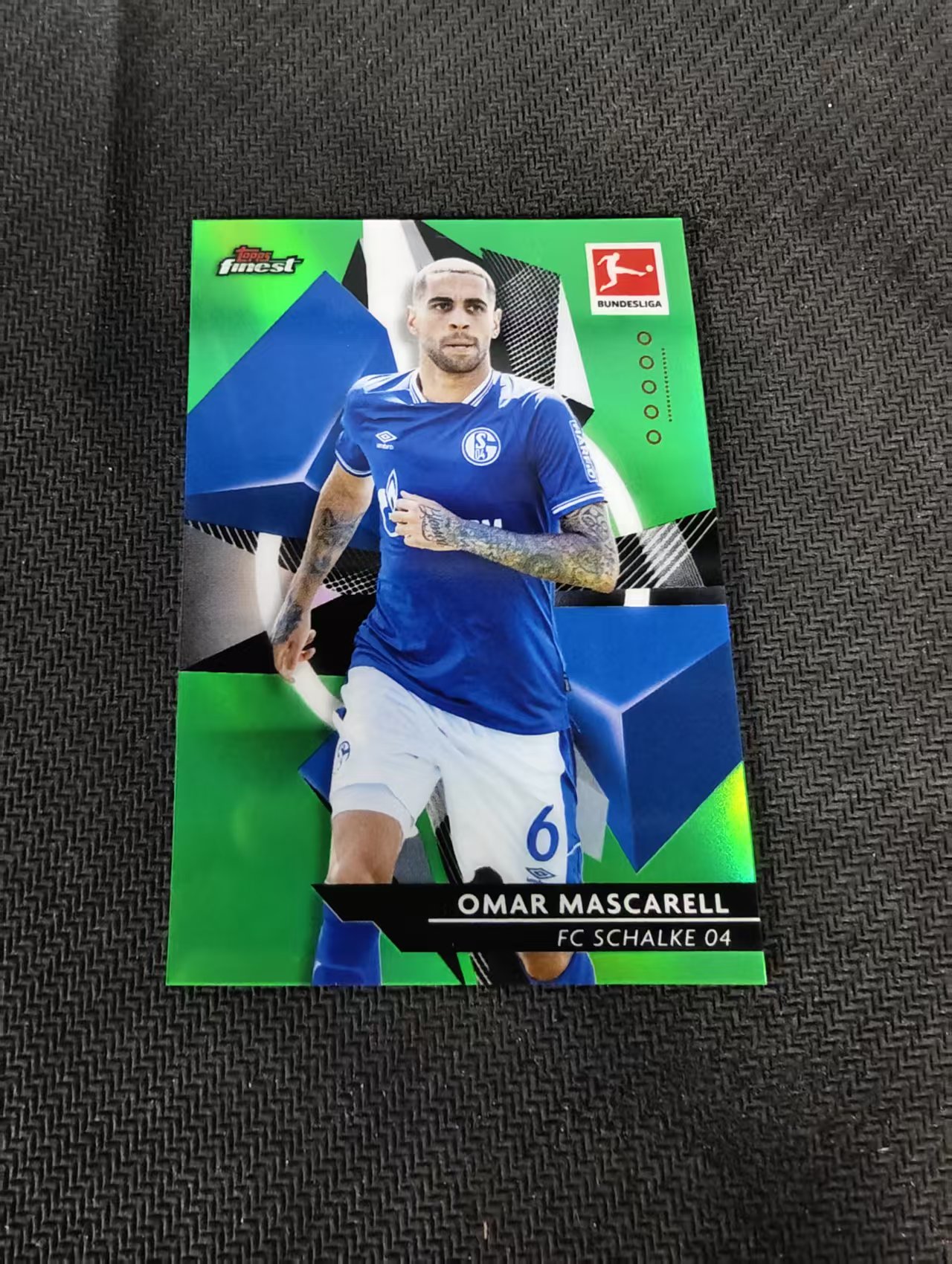 【可合并,不累计】2021 Topps Finest Bundesliga Omar Mascarell 马斯卡雷利 德甲 绿折 99编