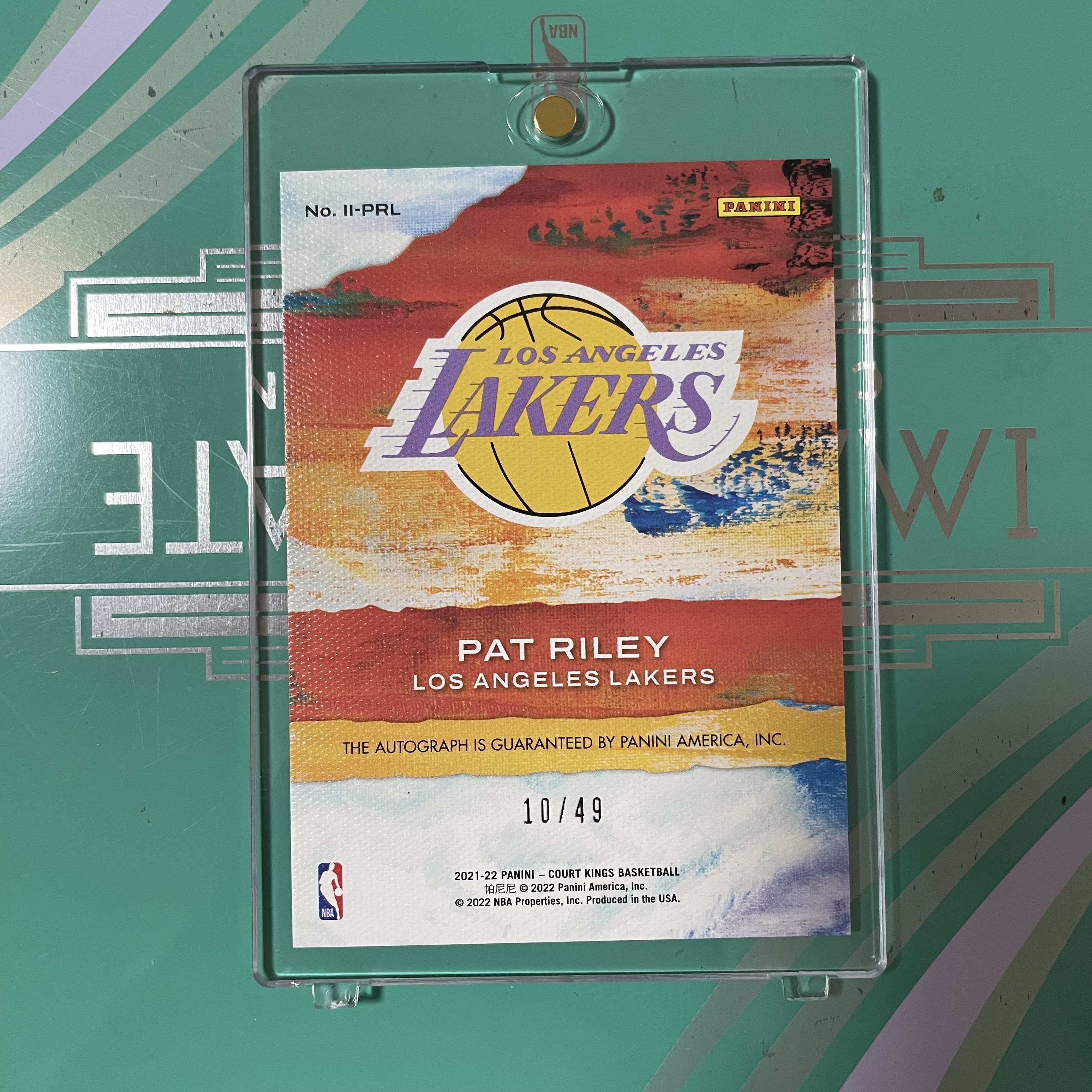 2021 Panini Court Kings Pat Riley 神算子 帕特莱利 油画签字 热门系列 名人堂球员 冠军教头 魔术师詹姆斯韦德恩师ps边角小白