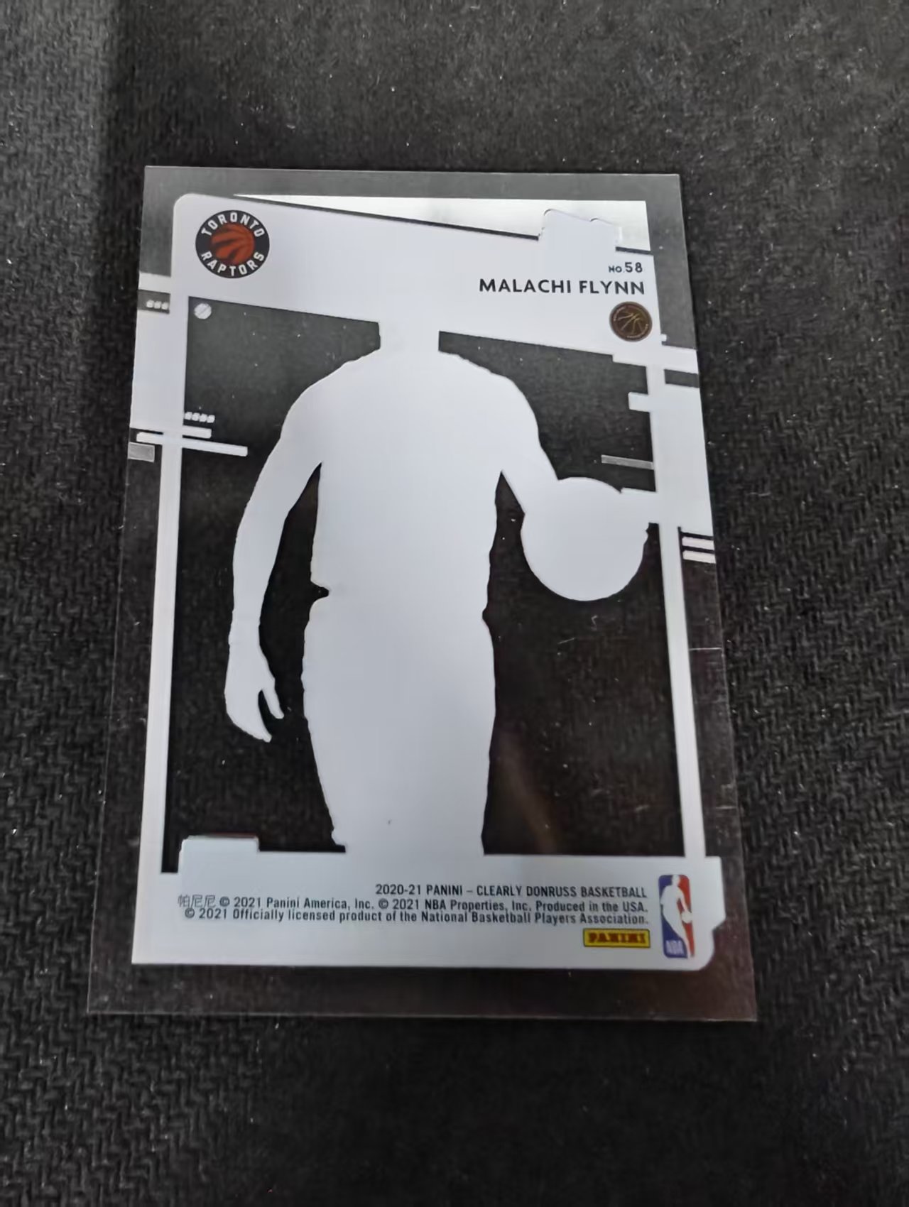 2020-21 Panini Donruss Malachi Flynn 杜蕾斯 RC 新秀 活塞 马拉奇 弗林 透明 胶片 划痕 边角瑕疵 #58
