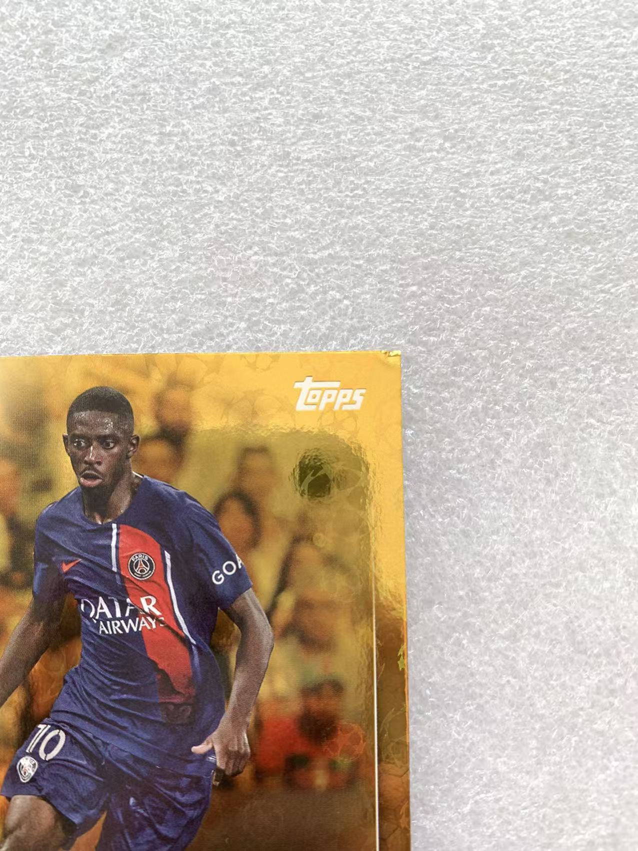 2024 Topps UCC Ousmane Dembélé 欧冠 UCC 巴黎圣日耳曼 巴塞罗那 登贝莱 球球折 金球奖 折射 瑕疵如图