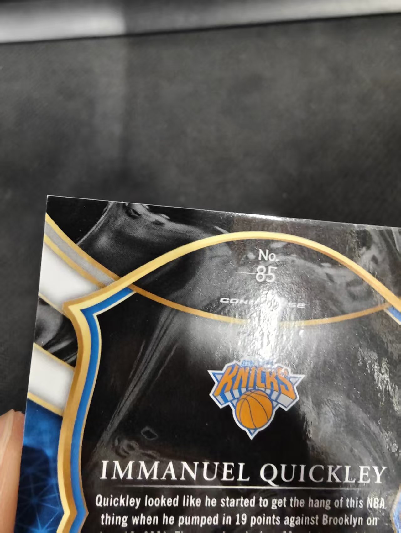 【汽水拍卖】2020-21 Panini Select Immanuel Quickley RC 尼克斯 新秀 奎克利 蓝折 299编 微瑕如图