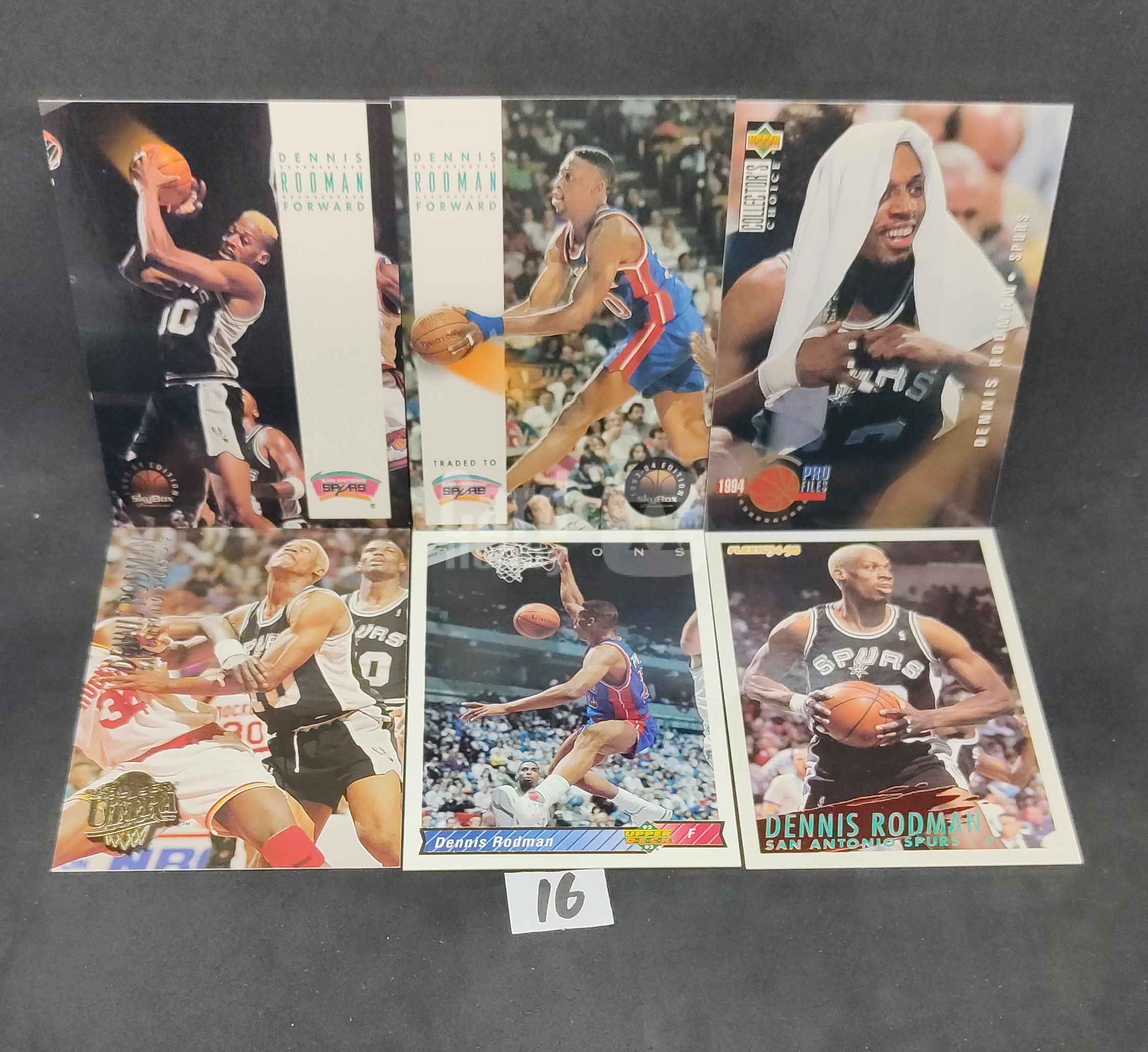 【DC拍卖】7.18 丹尼斯罗德曼 Dennis Rodman 6 张马刺 / 活塞复古老卡打包 Upper Deck 经典 Base 特卡 坏孩子军团名宿收藏老球星卡 实拍 16 号组