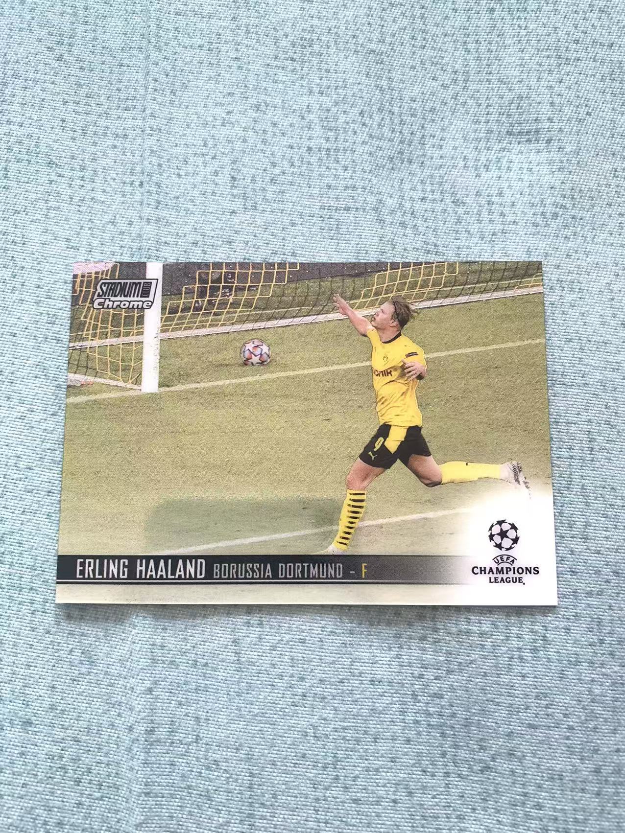 2020-21 topps stadium club 欧冠竞技场 Erling Haaland 哈兰德 多特蒙德 欧冠 base 曼城 卡品如图