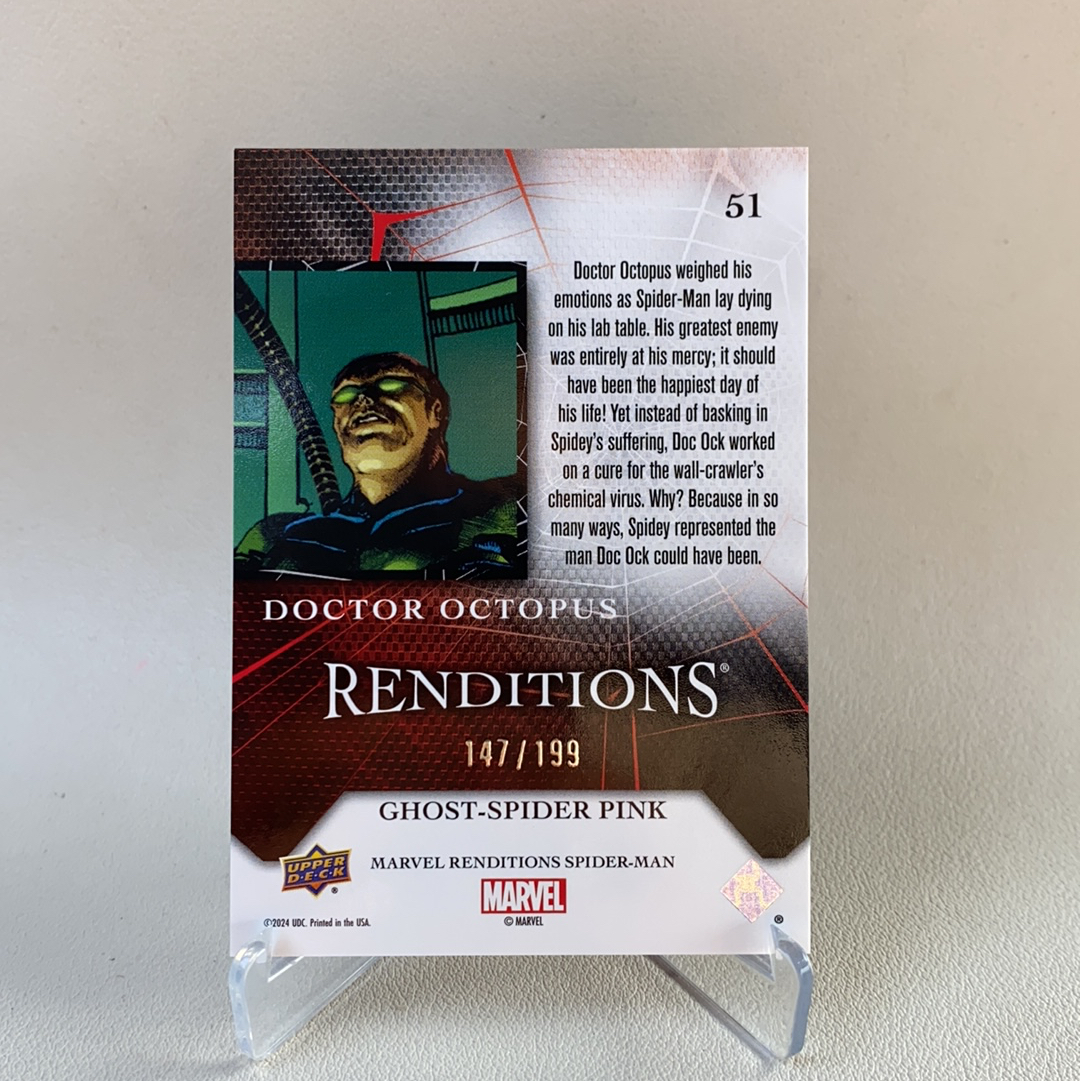 【弈卡代拍】2024 Upper Deck 漫威 Spider-man蜘蛛侠 演绎 人物特卡 紫碎冰折 章鱼博士 147/199编 品相如图 凑套必备 老总