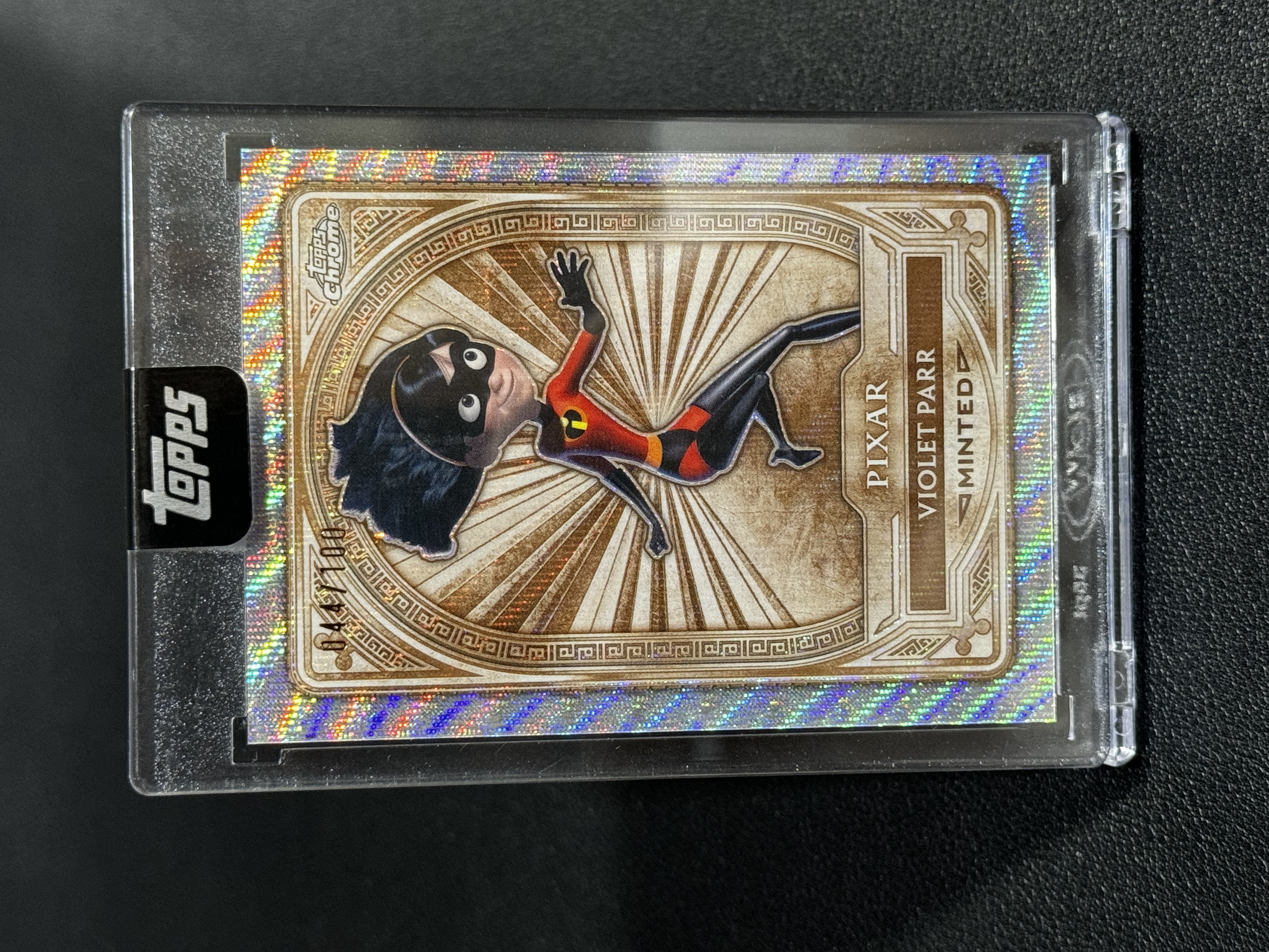 2025 Topps Disney Mint 迪士尼 Minted Chrome 1阶 铜版本 波纹折 100编 维奥莱特・帕尔 Violet Parr #38 LWOY