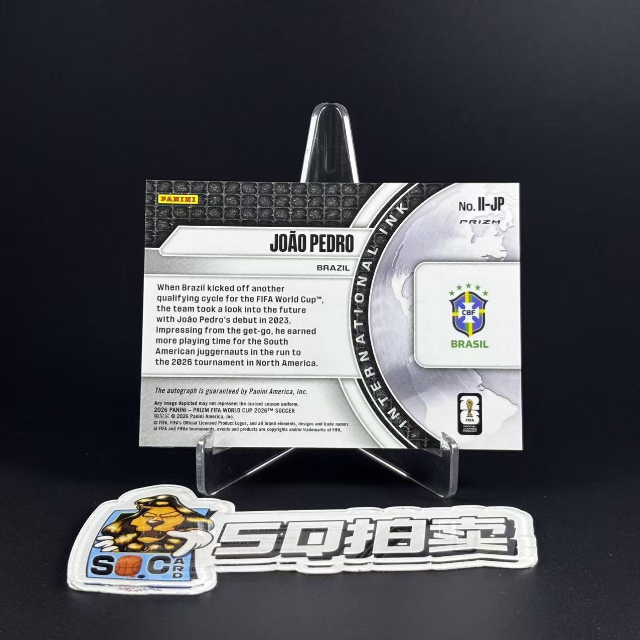 2026 Panini Prizm World Cup Joao Pedro 【SQ拍卖】世界杯PZ 若昂 佩德罗 巴西 银圈圈折 银折 签名 折射 ink签 签字 收藏必备/犯困