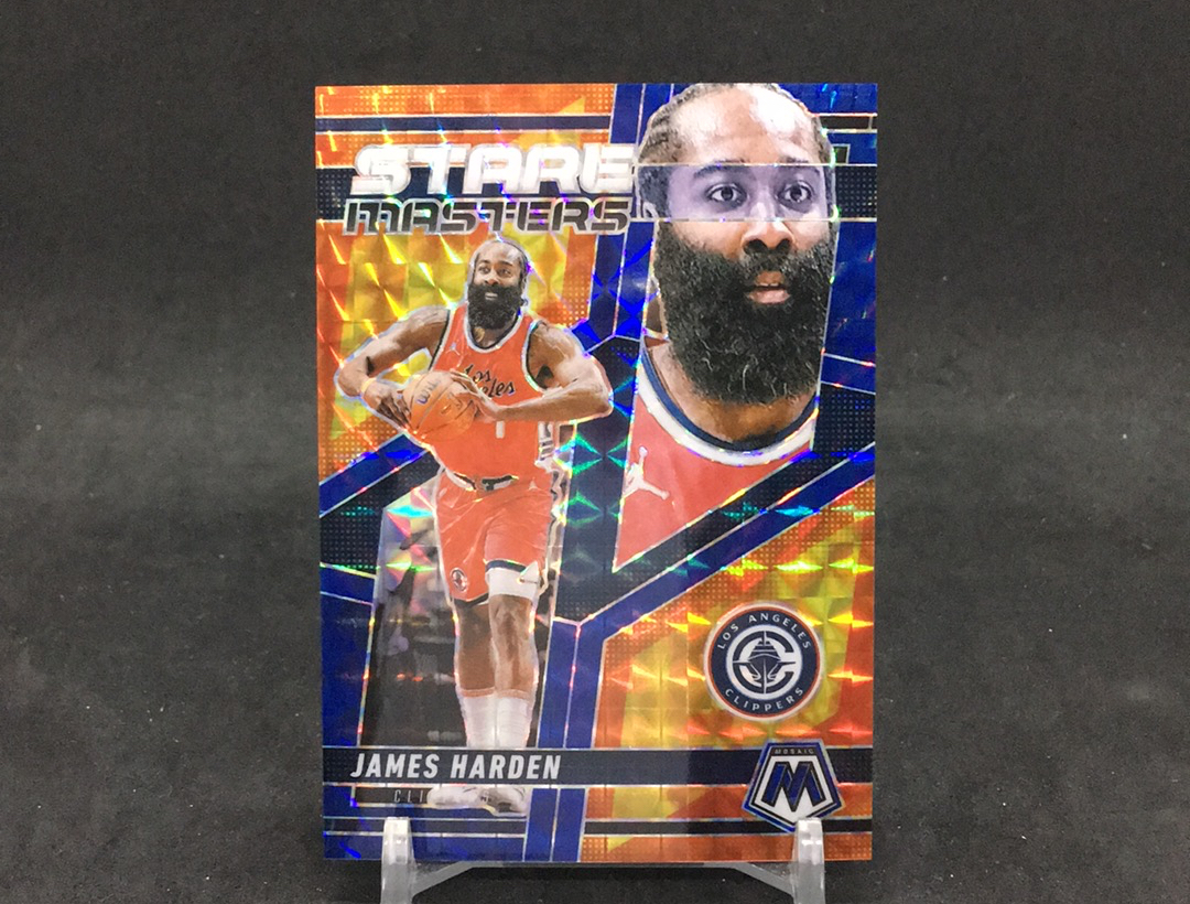 【DC拍卖】12.08 PANINI MOSAIC 马赛克系列 199编特卡蓝折 快船队领袖 未来名人堂球员 大胡子 詹姆斯 哈登 凑彩虹必备