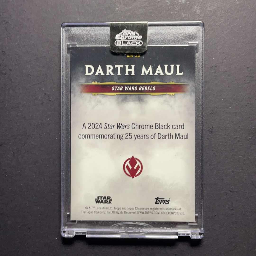 2025 Topps Star Wars 星球大战 达斯摩尔25周年纪念特卡 比例插放原封砖特卡 序号如图2 2024 Topps Chrome星战影视Black黑盒系列