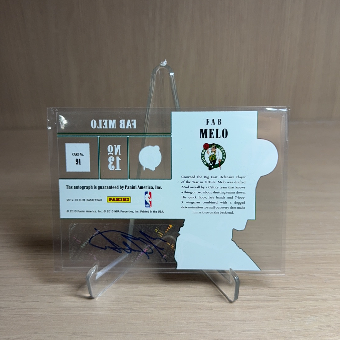 2012-13 Panini Elite Fab Melo RC 凯尔特人 新秀 RC 法布 梅洛 卡签 签字 胶片特卡 精英 卡品如图 值得收藏!!【免费代卖】