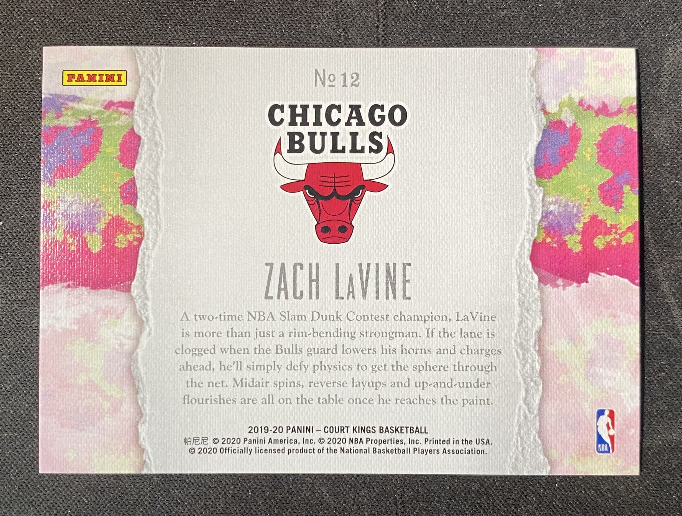 2019-20 Panini Court Kings Zach LaVine 【来拆波卡】公牛 扎克拉文 油画 樱花 base jwcw
