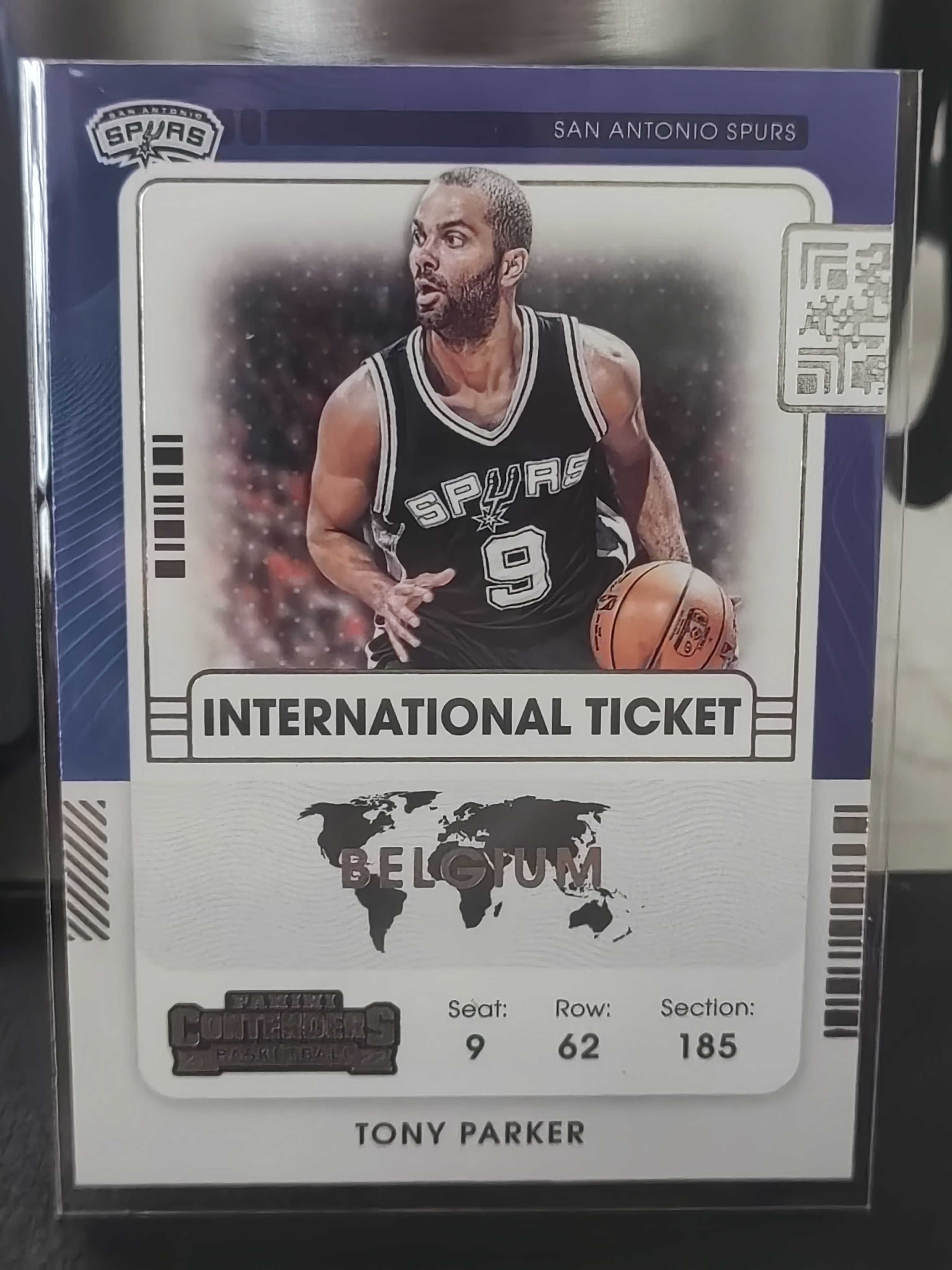 2021-22 Panini Contenders Tony Parker 球票 托尼帕克 法国跑车 马刺 法国 INTERNATIONAL TICKET 篮 白边白角 不保卡品 卡品如图
