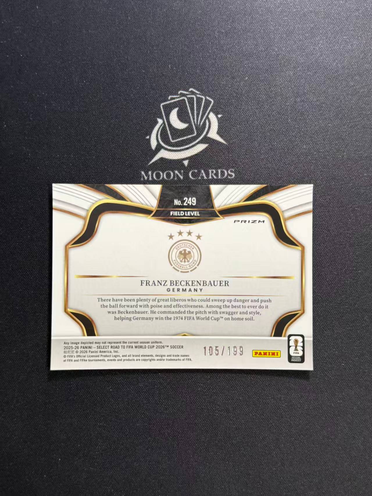 【梦卡拍卖】2025-26 Panini Select 世界杯 Franz Beckenbauer 德国 贝肯鲍尔 三级 /199编 迷彩折 #DD# 王姐