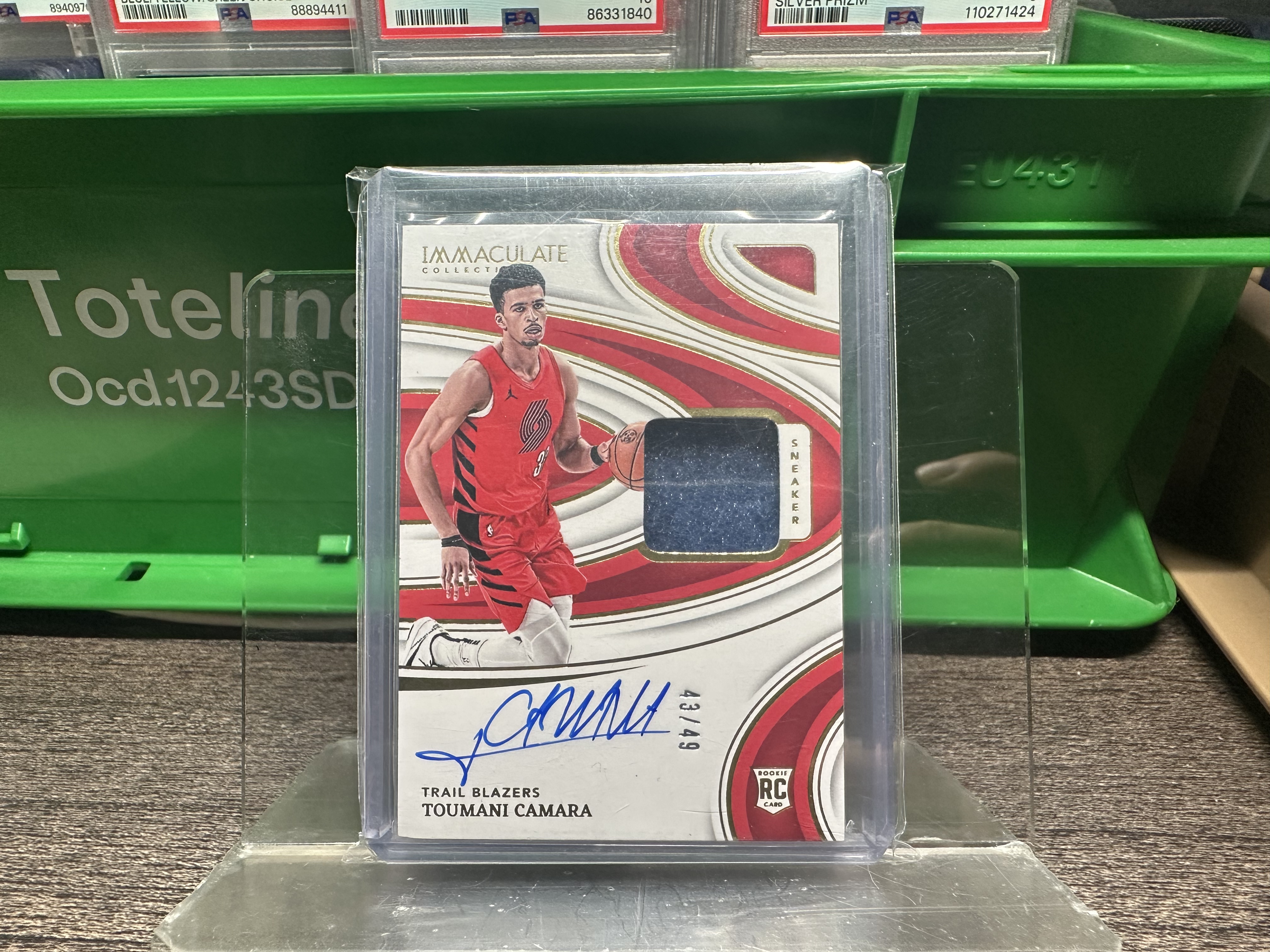 2023-24 Panini Immaculate Collection Toumani Camara RC 图马尼 卡马拉 球鞋切割签 /49 新秀 开拓者 杨瀚森队友