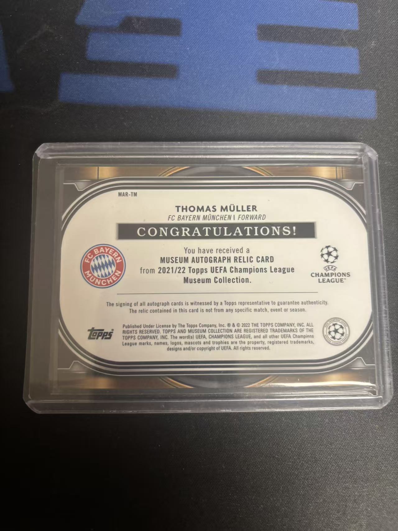 2023-24 Panini 黑曜石 穆勒 德国 拜仁慕尼黑 前锋 托马斯 穆勒 MULLER 限量 50编 签字 物料球衣 卡品如图