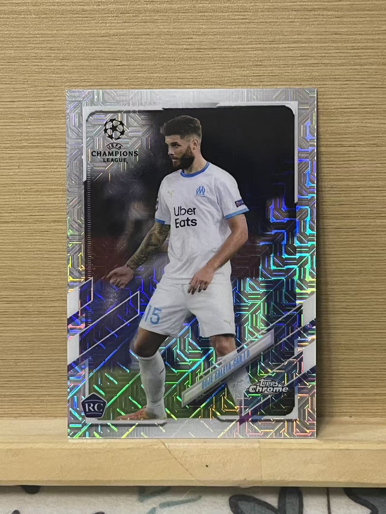 2021 Topps Chrome Duje Caleta Car RC 卡莱塔 新秀 迷宫折 马赛 日版 欧冠 银折 pz 实卡精美 收藏必备 A61