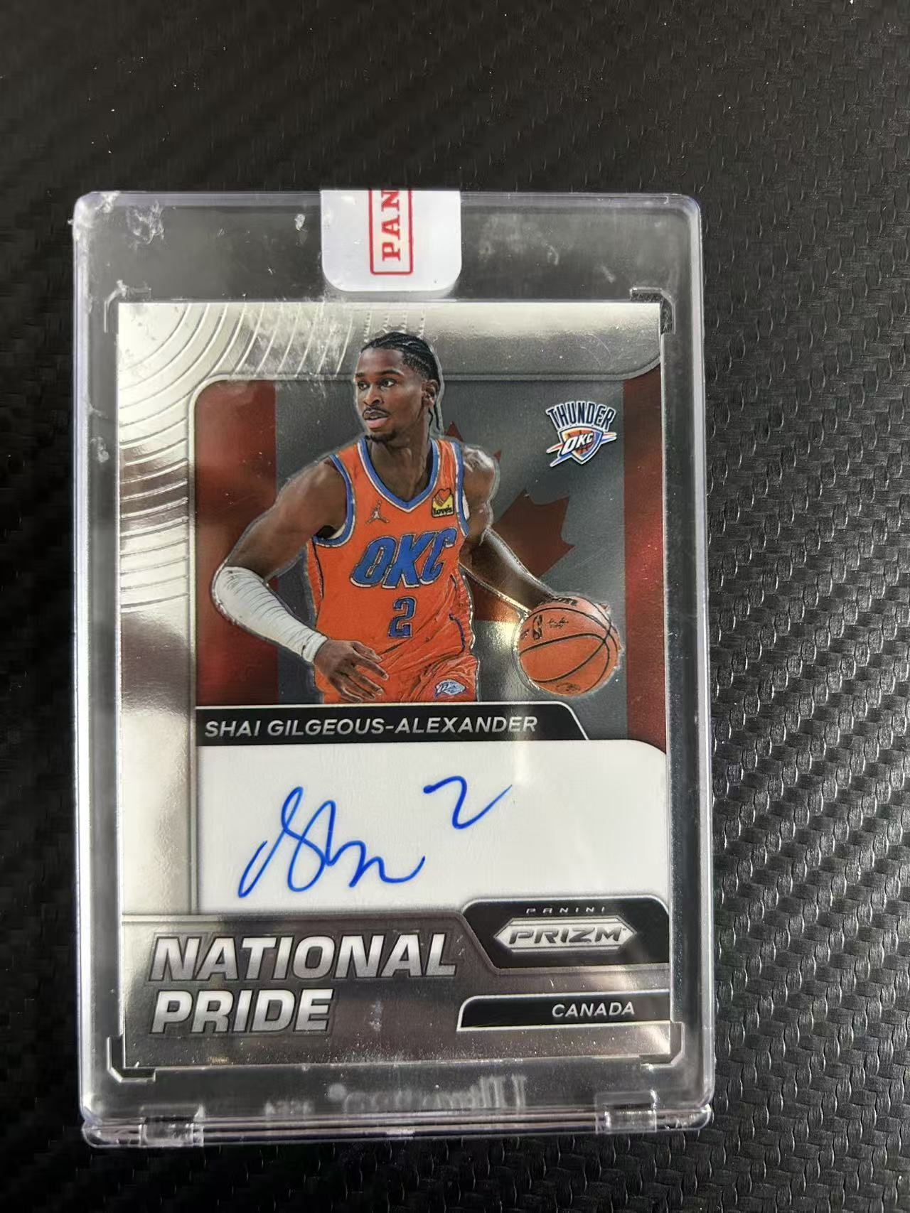 2021-22 Panini Chronicles Shai Gilgeous-Alexander #20【灯灯拍卡】雷霆 超巨 亚历山大 编年史 国家荣耀 签字 卡签 铭文签 08/49编【麦浪风】