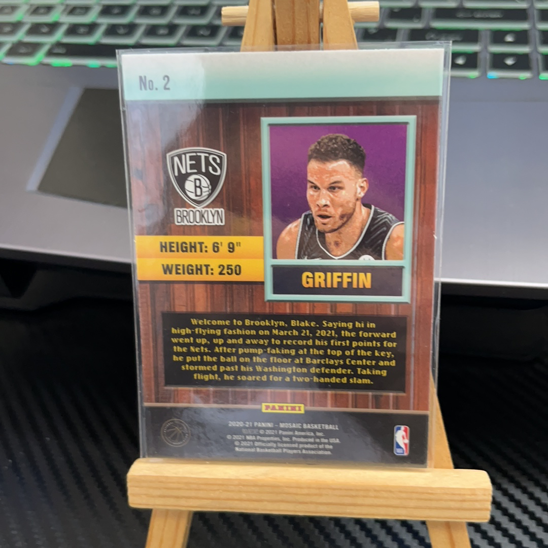2020-21 Panini Mosaic Blake Griffin 布雷克 篮网 特卡 马赛克系列 特卡 卡品如图 凑图必备 值得收藏!免费代卖!
